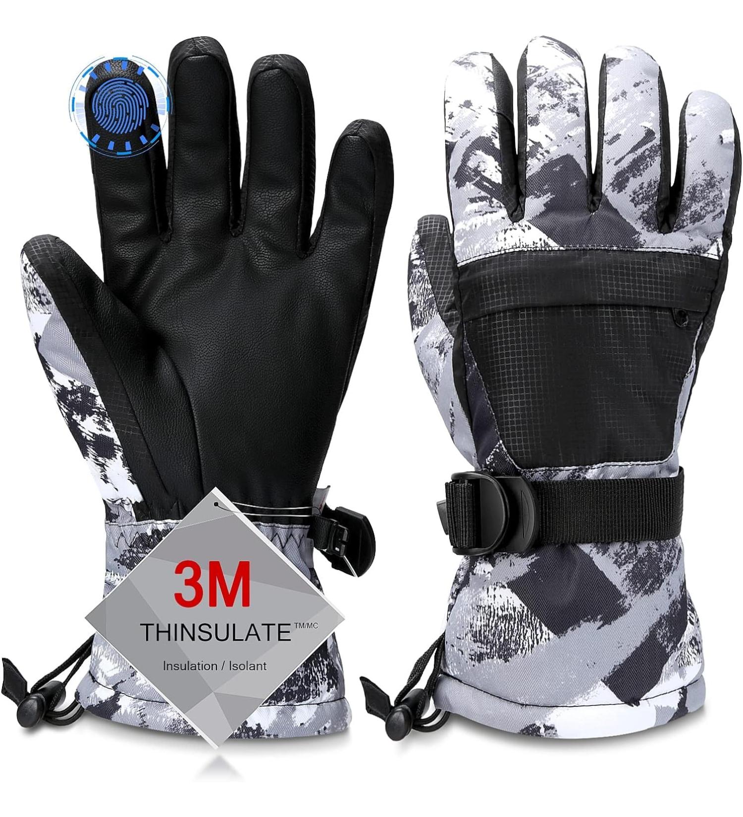 Odtmger Ski Gloves: Warmest Waterproof & Breathable Snow Gear for Men Women & Kids - Perfect for Cold Weather Outdoor Fun! - Buy Online on GoSupps.com