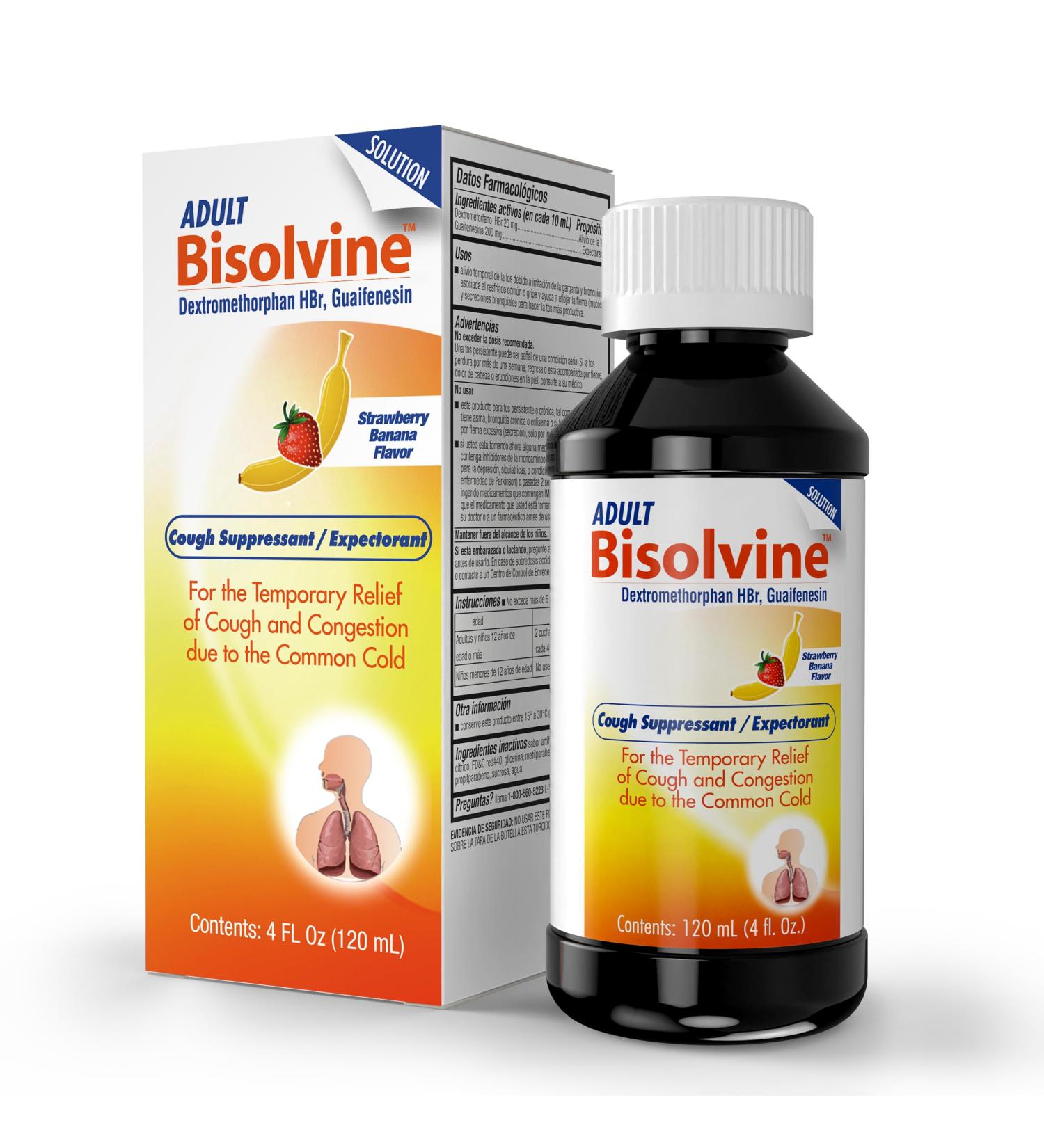 Bisolvine - Cough & Cold for Adults 4 Fl Oz (1 Pack) - Buy Online on GoSupps.com