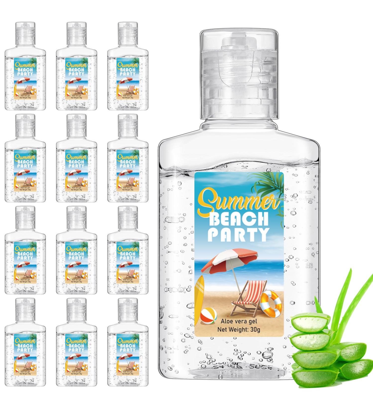 Dansib 12 Pcs Mini Aloe Vera Gel Bulk for Christmas Wedding Party 1oz Soothing Moisture Aloe Gel Bulk Travel Size for Thank You Gifts Christmas Favors Wedding Party (Beach) - Buy Online on GoSupps.com