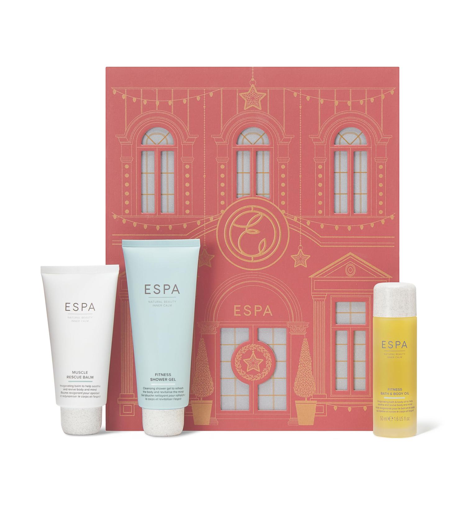 ESPA | Fitness Collection | Includes Shower Gel Bath and Body Oil & Muscle Rescue Balm - Buy Online on GoSupps.com