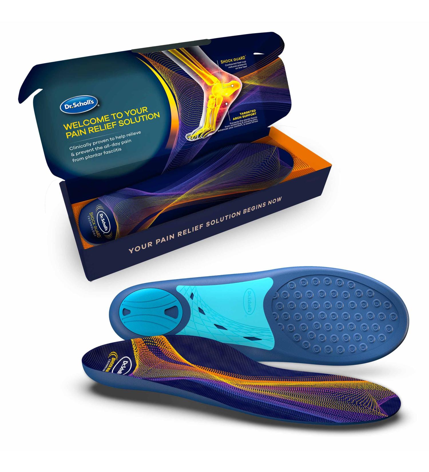 Dr. Scholl's Plantar Fasciitis Relief Insoles - All-Day Pain Relief Orthotic Inserts for Men & Women | Arch Support & Cushioning | Size 8.5-9M / 9.5-10W - Buy Online on GoSupps.com