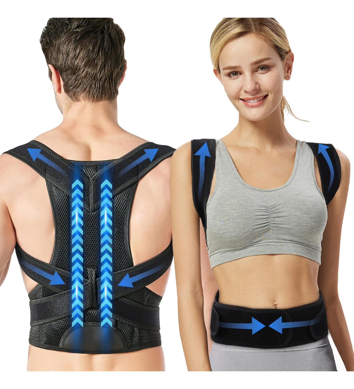 Back Braces Posture Corrector for Pain Relief - Adjustable Upper Back Support for Men & Women - Scoliosis & Hunchback Solution (Medium - Buy Online on GoSupps.com