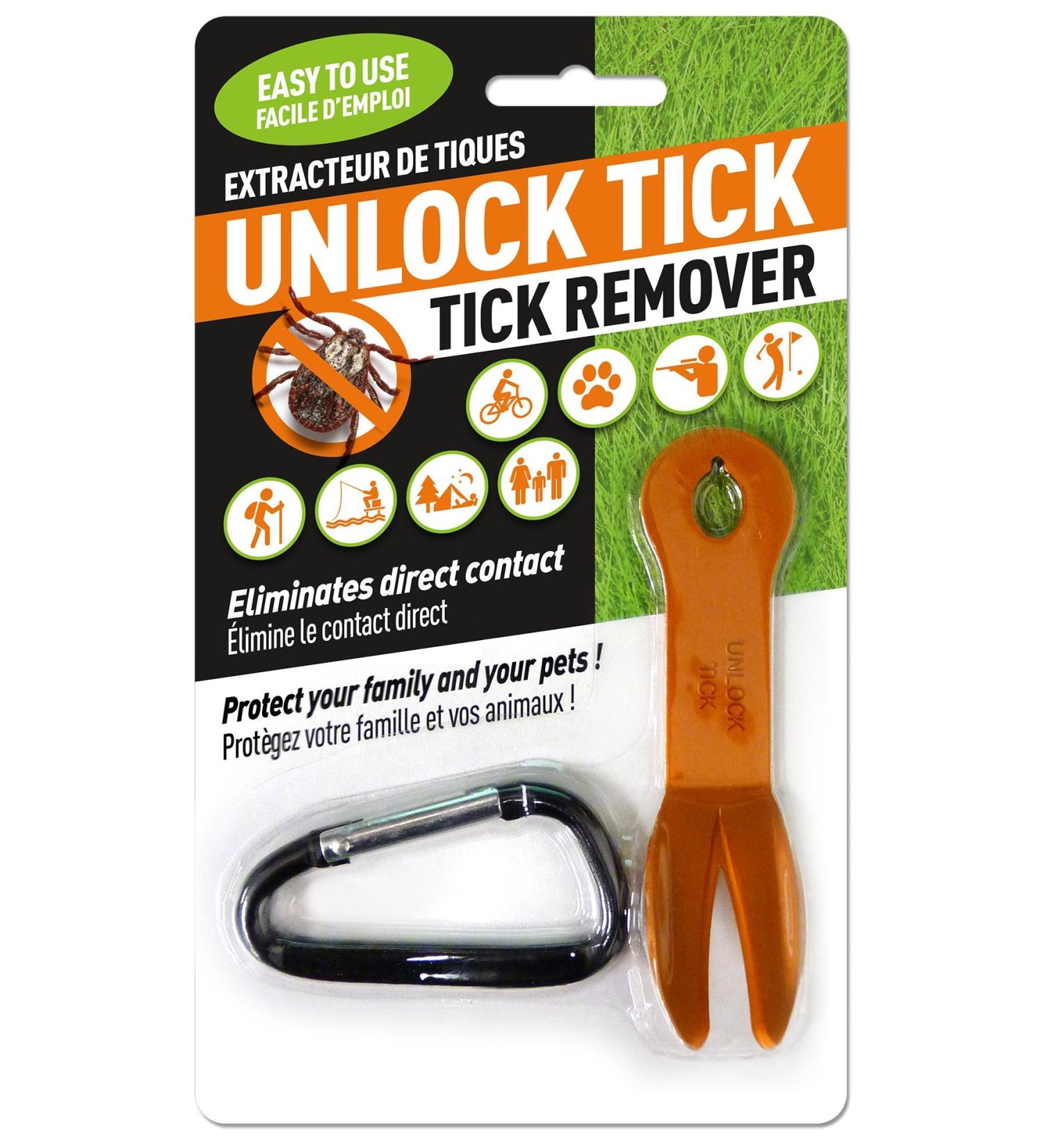 Unlock Tick Tick Remover You and Your Pets. (Dog Cat Horse Etc.) Great for Hunting Hiking Fishing Camping and Golfing. orange - Buy Online on GoSupps.com
