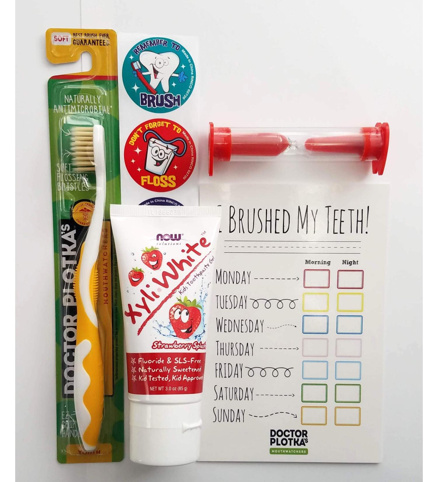 MOUTHWATCHERS Kids & Youth Manual Toothbrush +Floss Bristles - 1 Count - Doctor Plotka's Invented - Buy Online on GoSupps.com