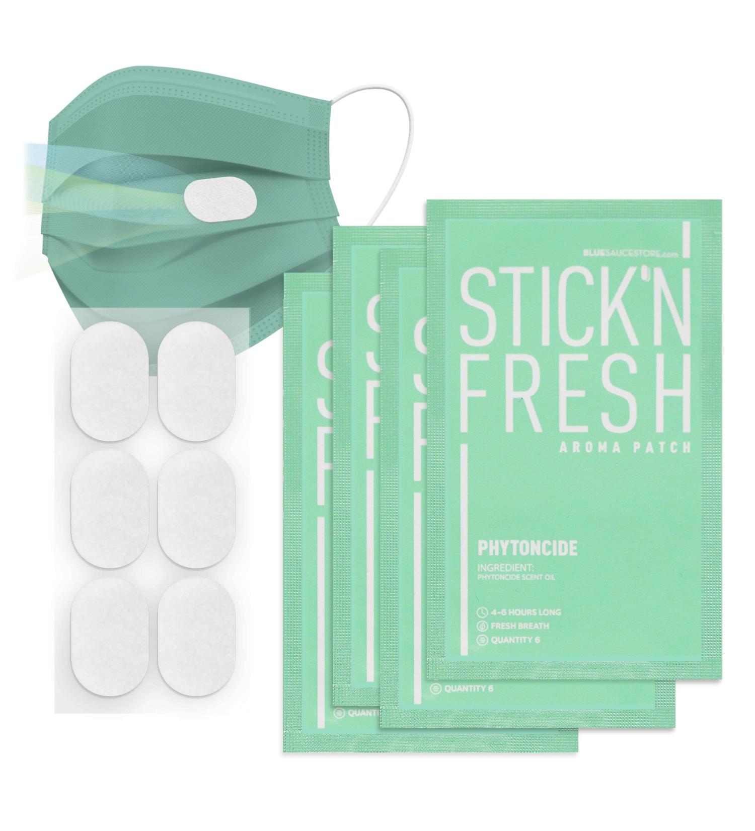 STICK'N FRESH Phytoncide Scented Patch Stickers - 4 Packs x 6 Patches | Natural Essential Oil Aroma for Face Mask, Pillow & More - Buy Online on GoSupps.com