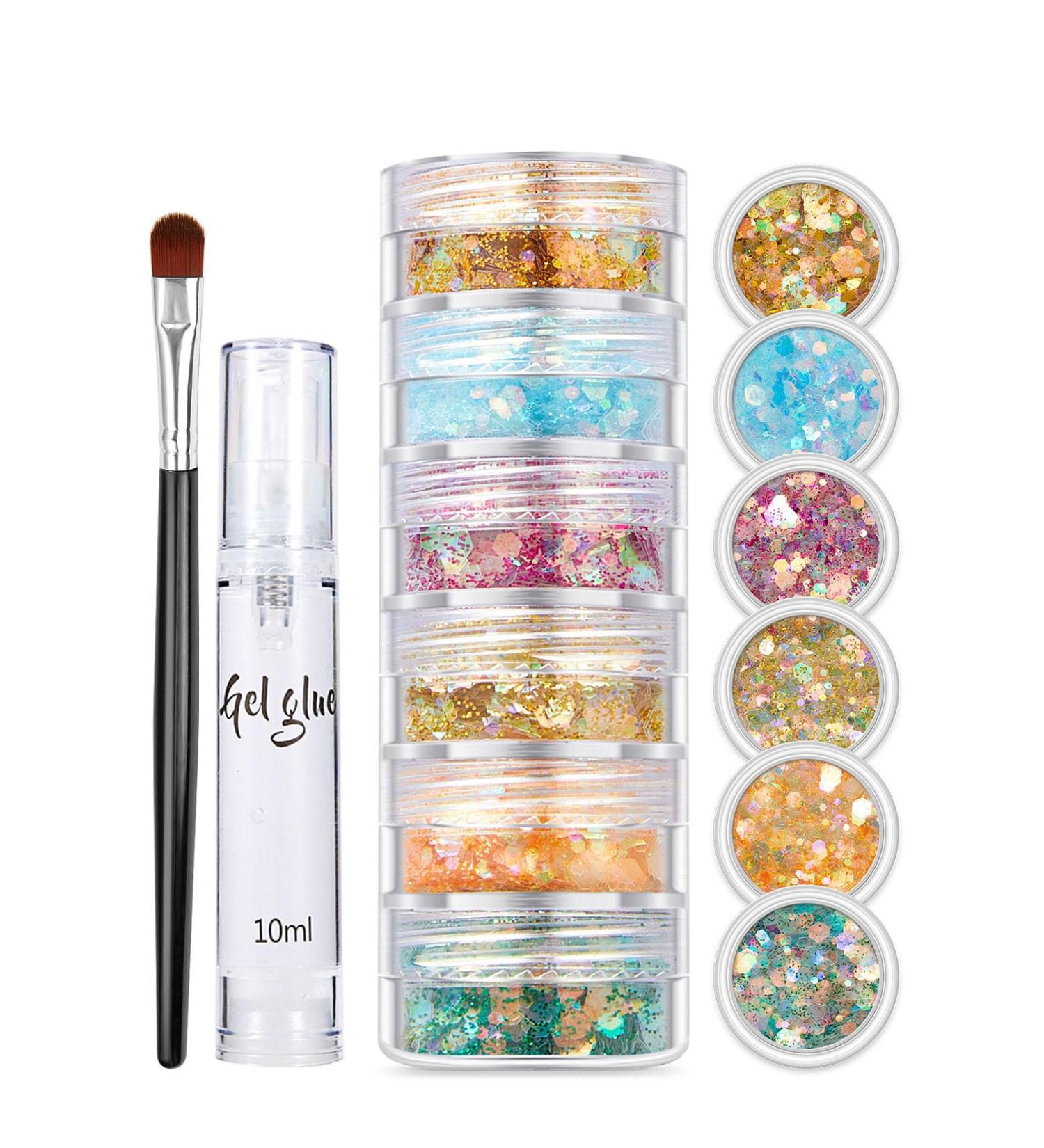  EONFAVE Glitter gel for the body easy to use with a precision applicator long-lasting glitter for face and hair - Buy Online on GoSupps.com