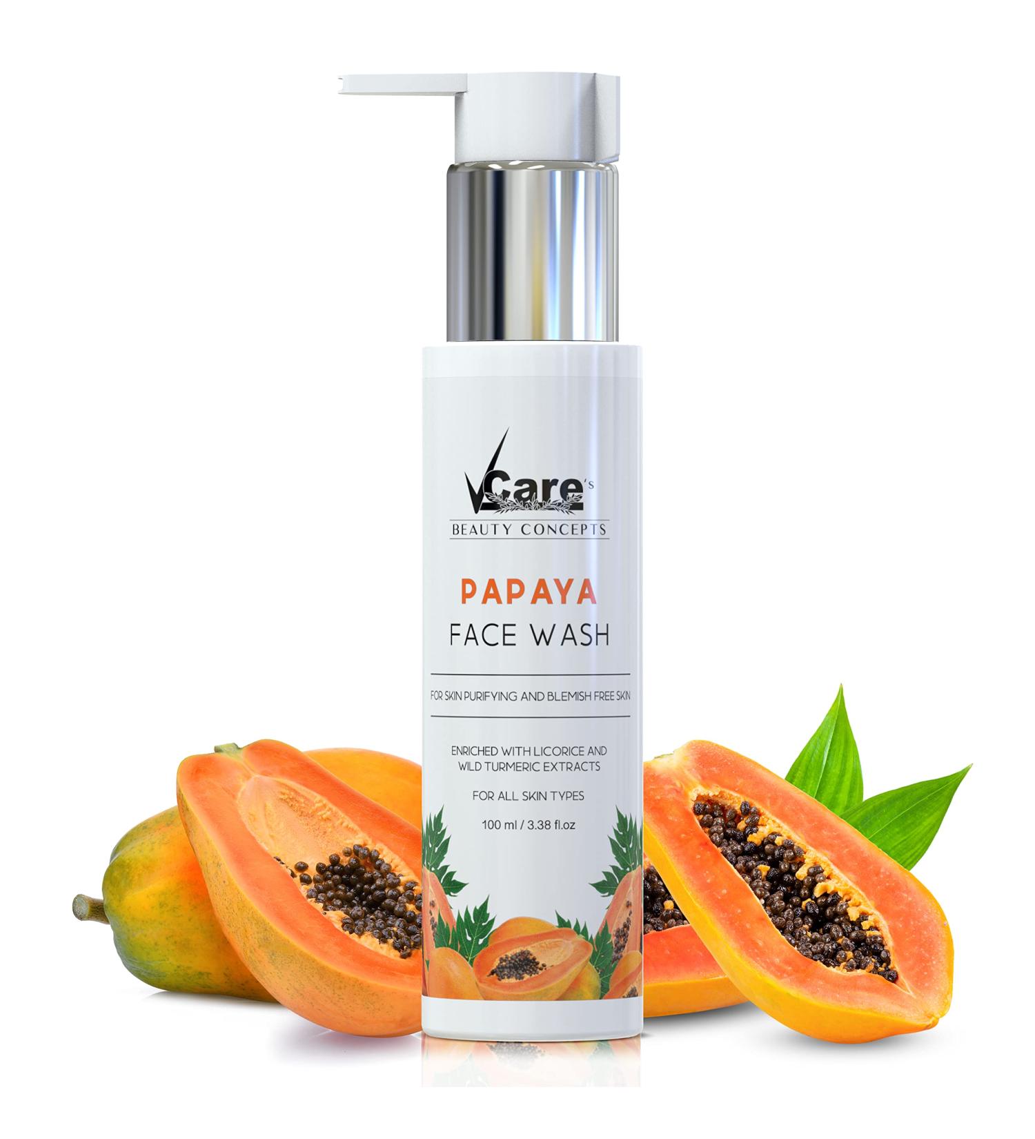 Buy Natural Papaya Face Wash with Licorice & Turmeric for Women - 100ml | Revitalize & Brighten Skin | International Shipping - Buy Online on GoSupps.com