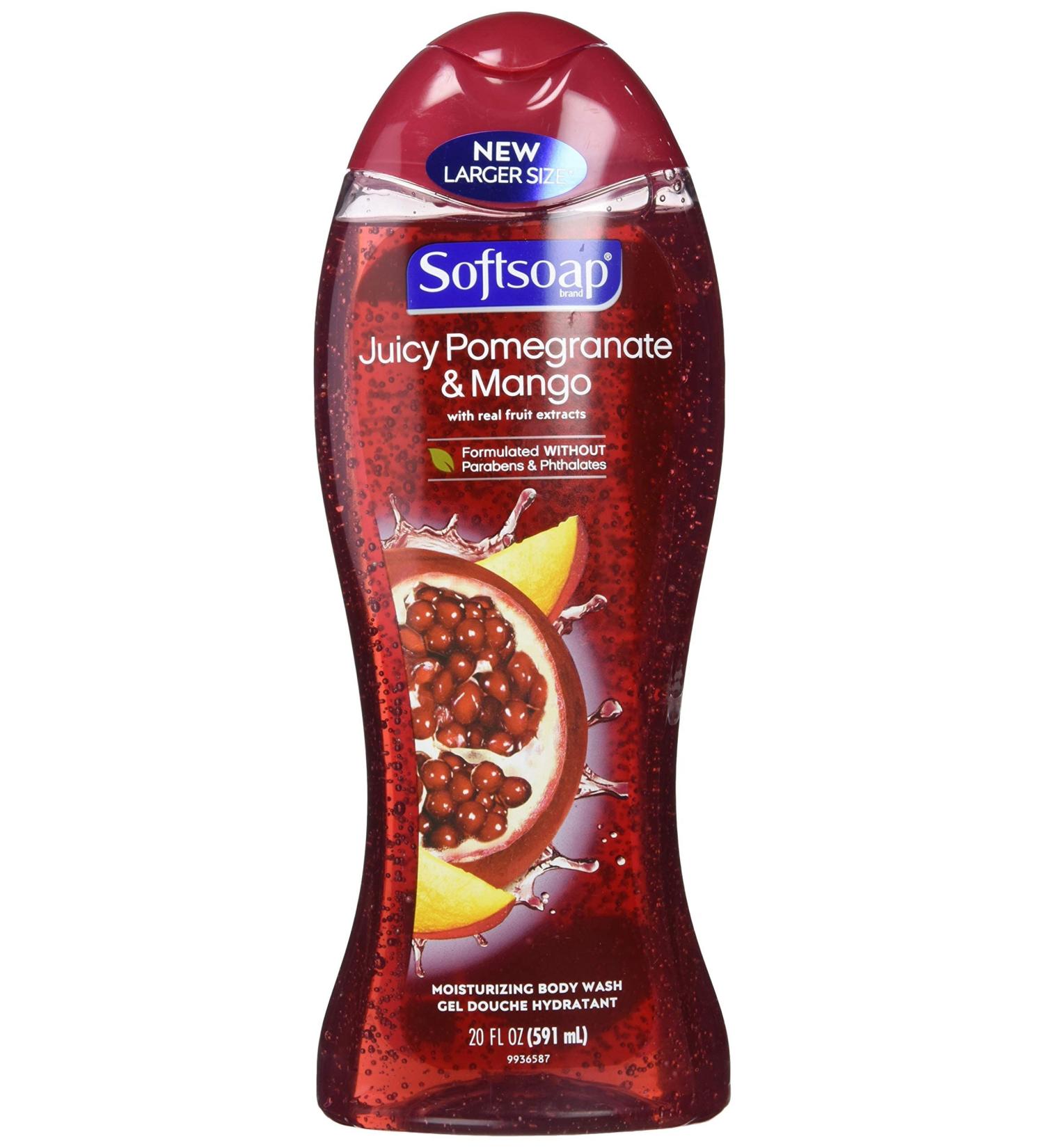 Softsoap Pomegranate & Mango Body Wash 20 fl oz - Pack of 1 | Moisturizing Shower Gel for Smooth Skin - Buy Online on GoSupps.com