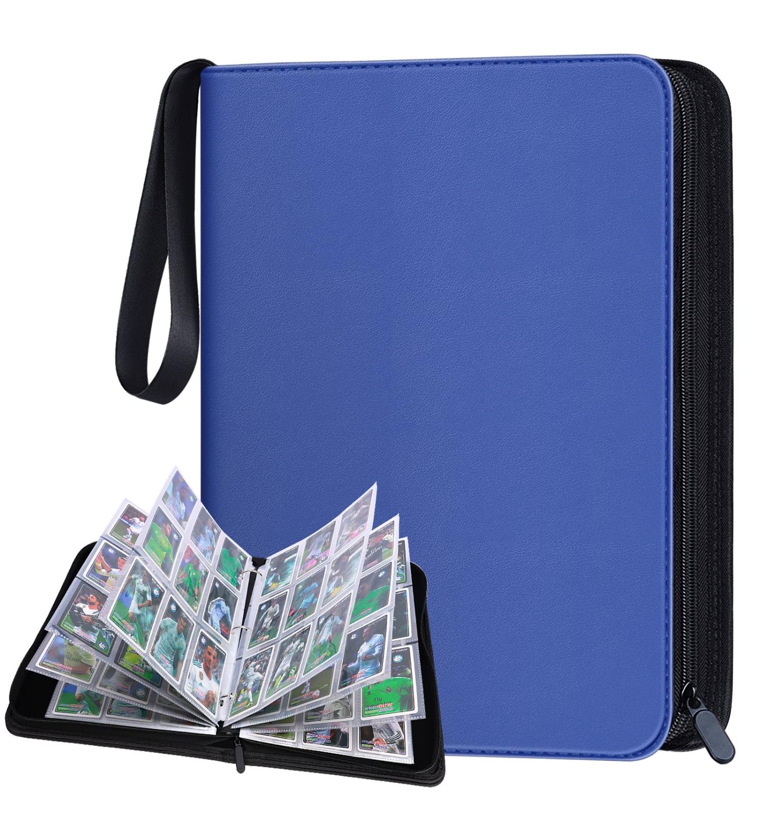 POKONBOY 720 Pockets Trading Card Binder Sleeves - Blue | Card Holder Case for Baseball, Football Trading Cards - Buy Online on GoSupps.com