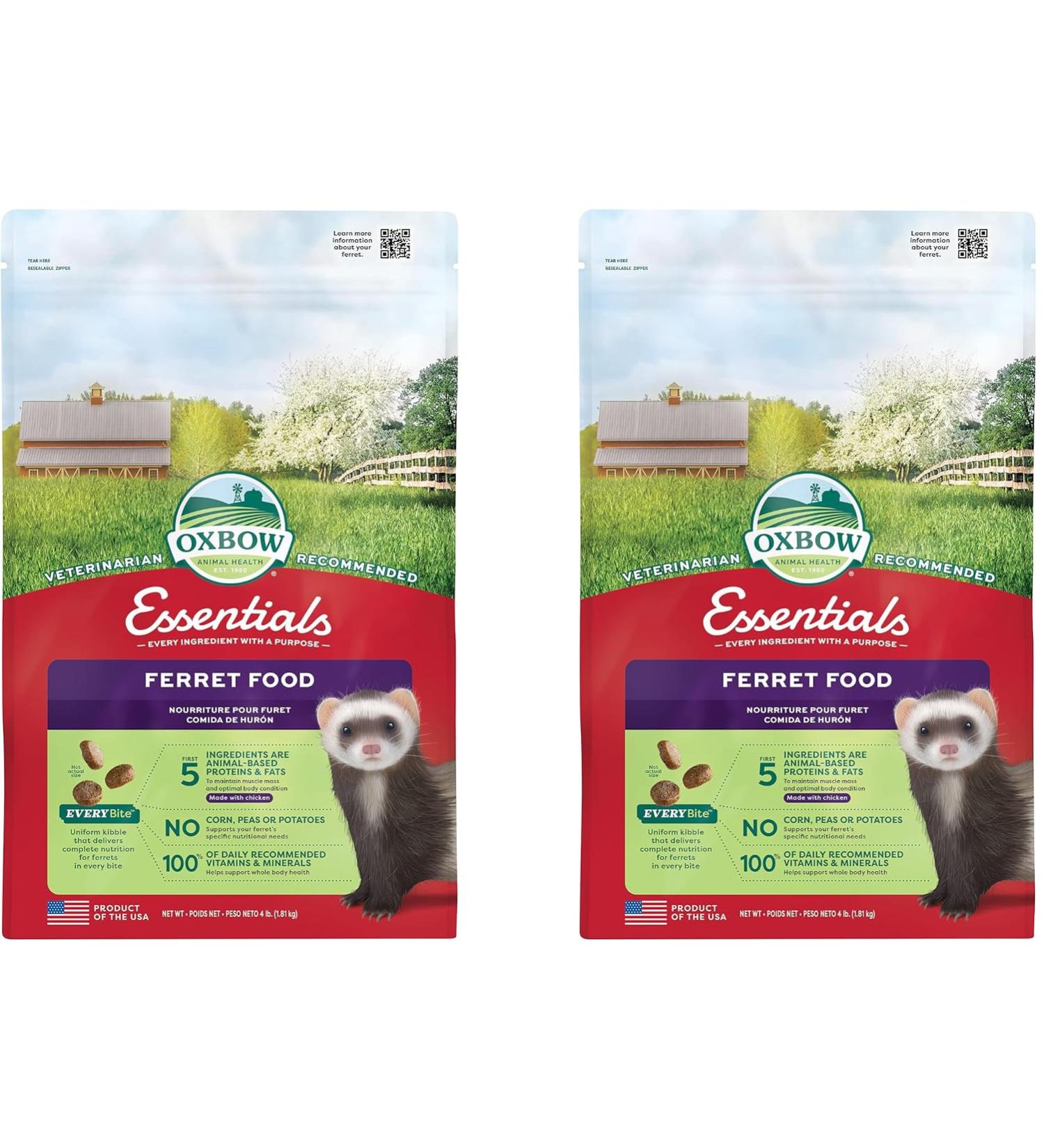 0XB0W Animal Health Essentials Ferret Food - 4 lb (2 Pack - 8 pounds Total) - Buy Online on GoSupps.com