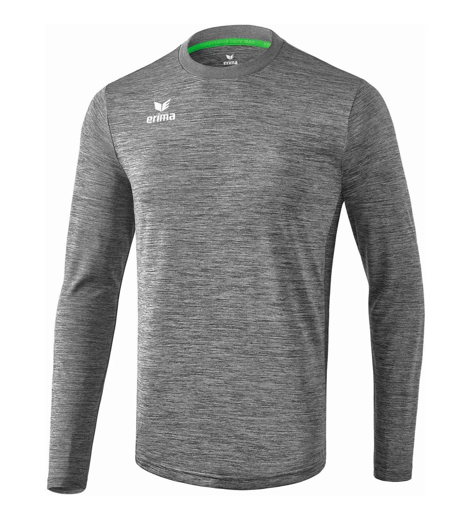 Erima Men's Liga Long Sleeve Jersey - Grey Melange | International Shipping Available - Buy Online on GoSupps.com