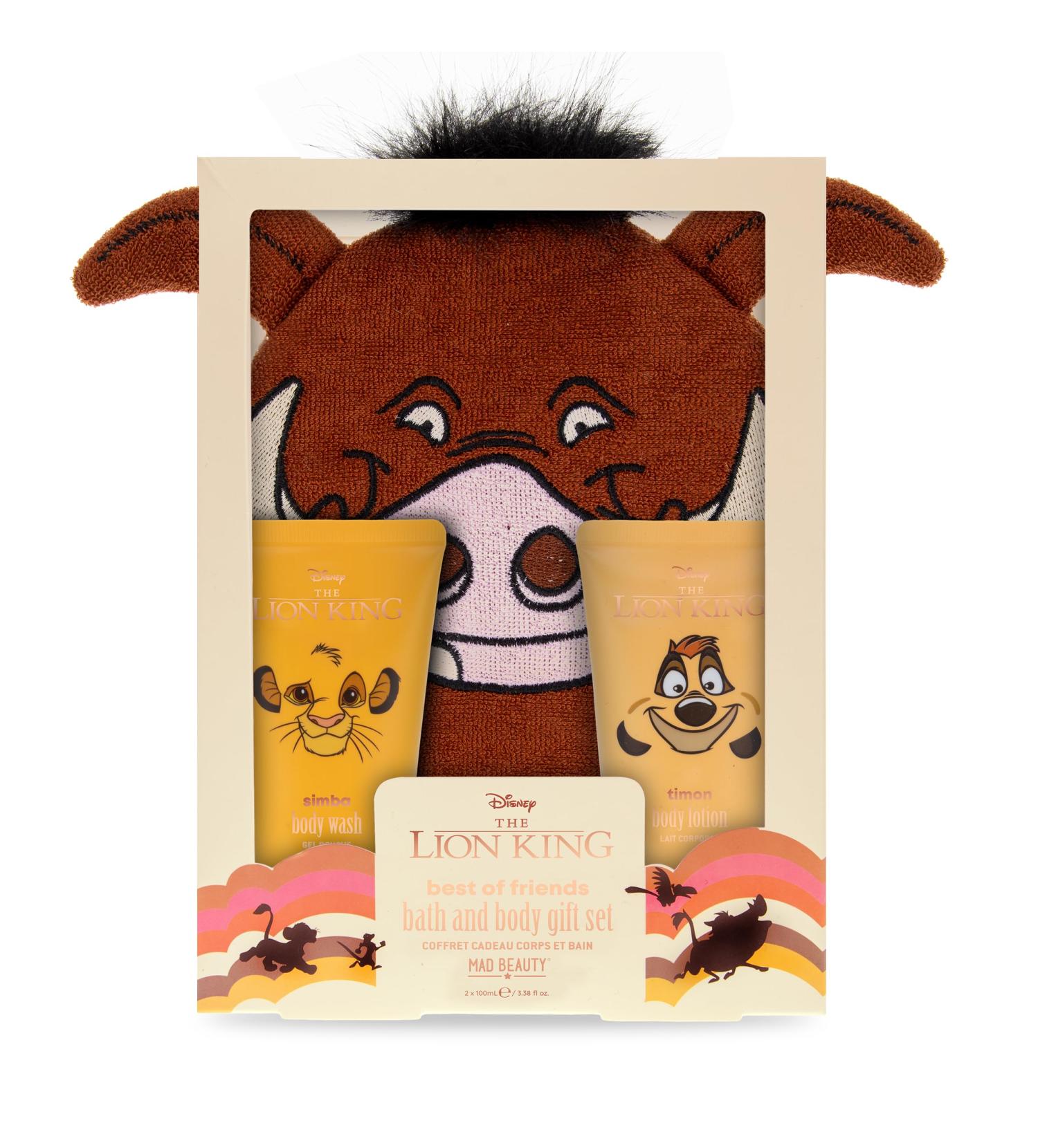 Mad Beauty Disney Lion King Reborn Body Care Set - Tropical Mango & Papaya | Body Wash Lotion Mitt | Cruelty-Free Gift for Kids & Adults - Buy Online on GoSupps.com