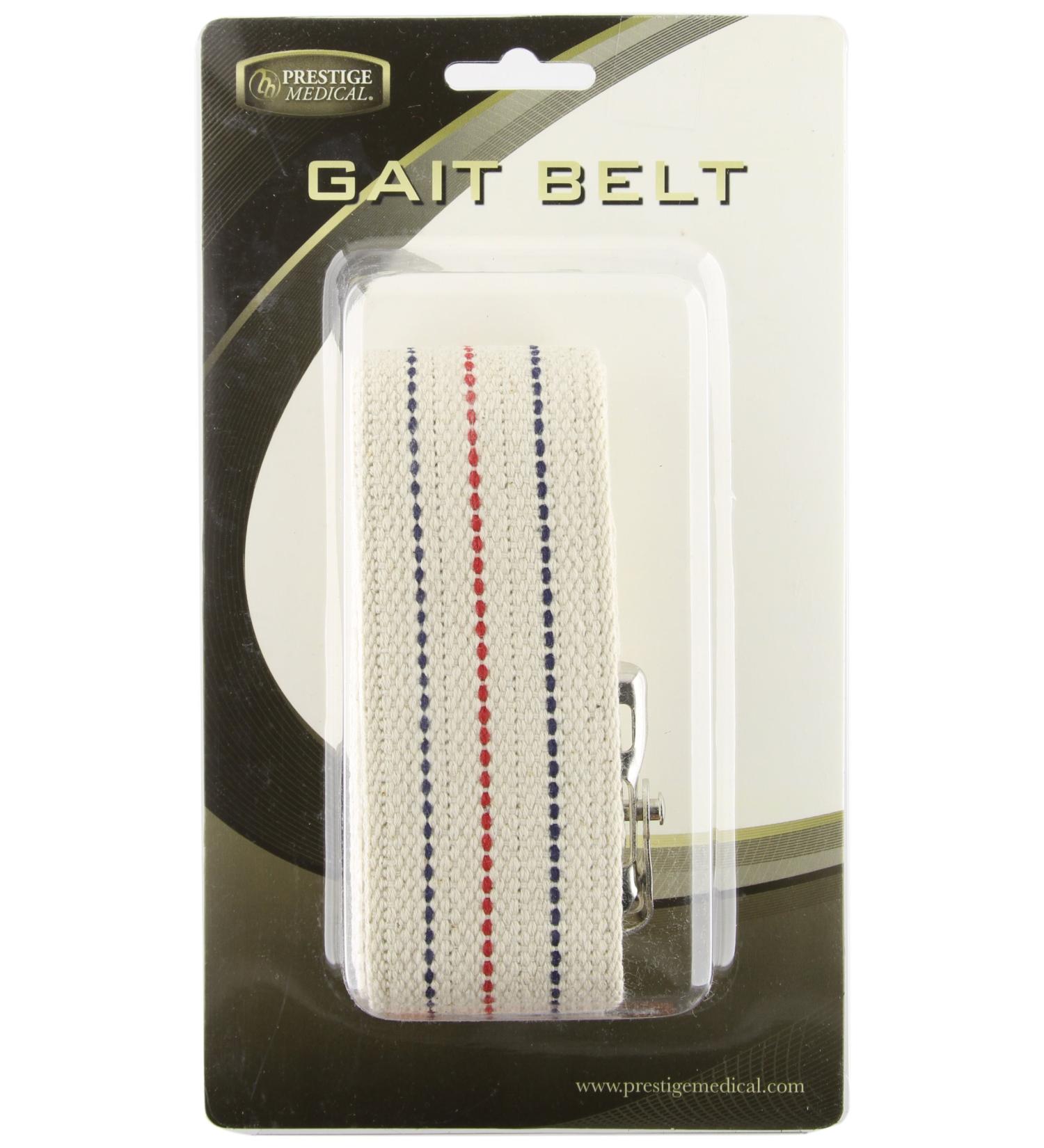 Buy Prestige Medical 621-WHT Cotton Gait Belt with Metal Buckle - Durable White Gait Belt for Safe Patient Transfers | International Shipping Available - Buy Online on GoSupps.com