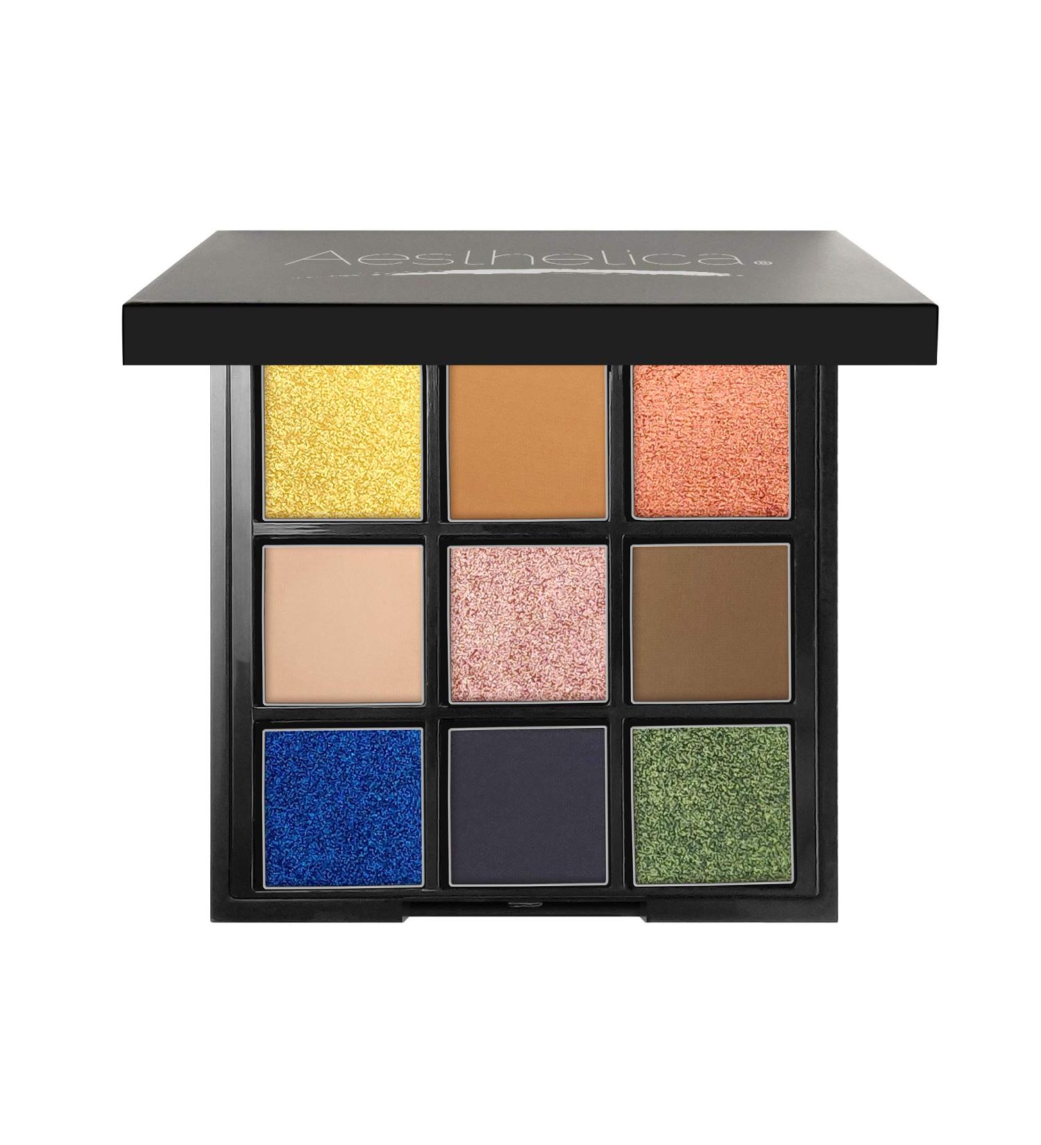Aesthetica BE Eyeshadow Palette - 9 Shades of Glitter & Matte Eyeshadow Kit - Bold Eye Looks for Every Occasion - Buy Online on GoSupps.com