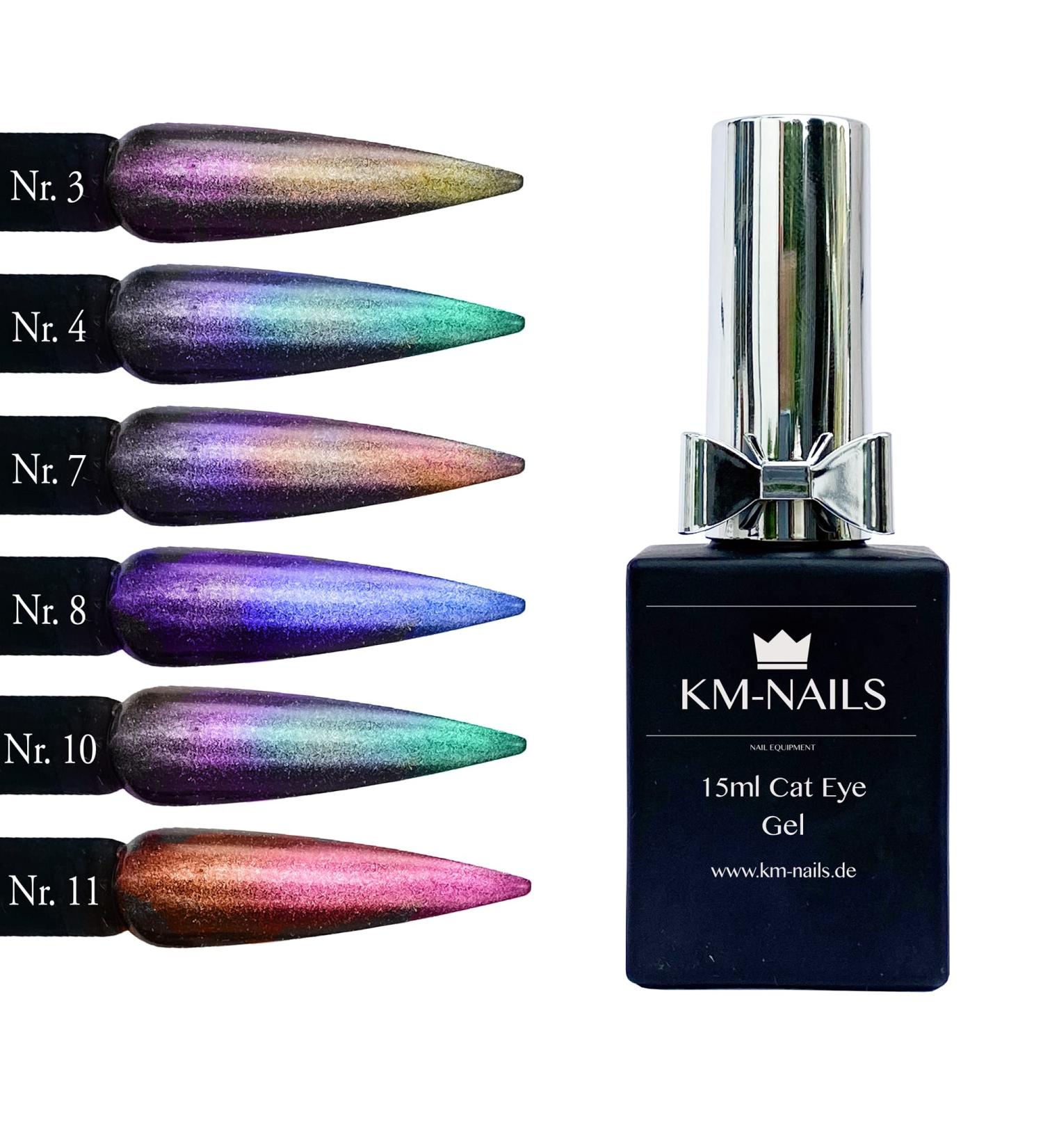 KM-NAILS Cat Eye Gel 5D - 6 Set (15ml) | Premium Nail Art for Stunning Designs - International Shipping Available - Buy Online on GoSupps.com