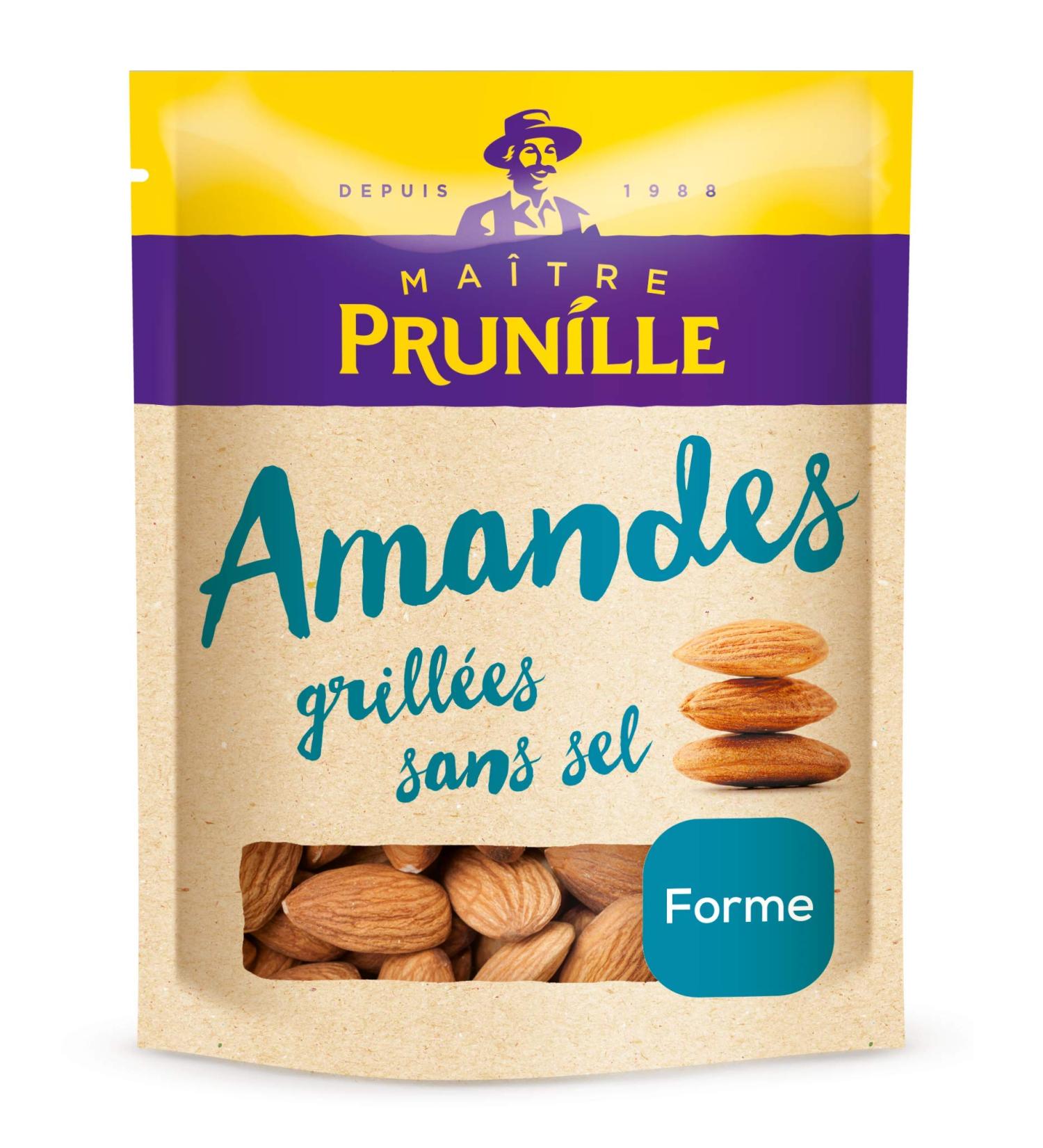  Maitre Prunille MA TRE PRUNILLE - Dry Roasted Peeled Almonds - No Fat and No Added Salt - 250g - Buy Online on GoSupps.com