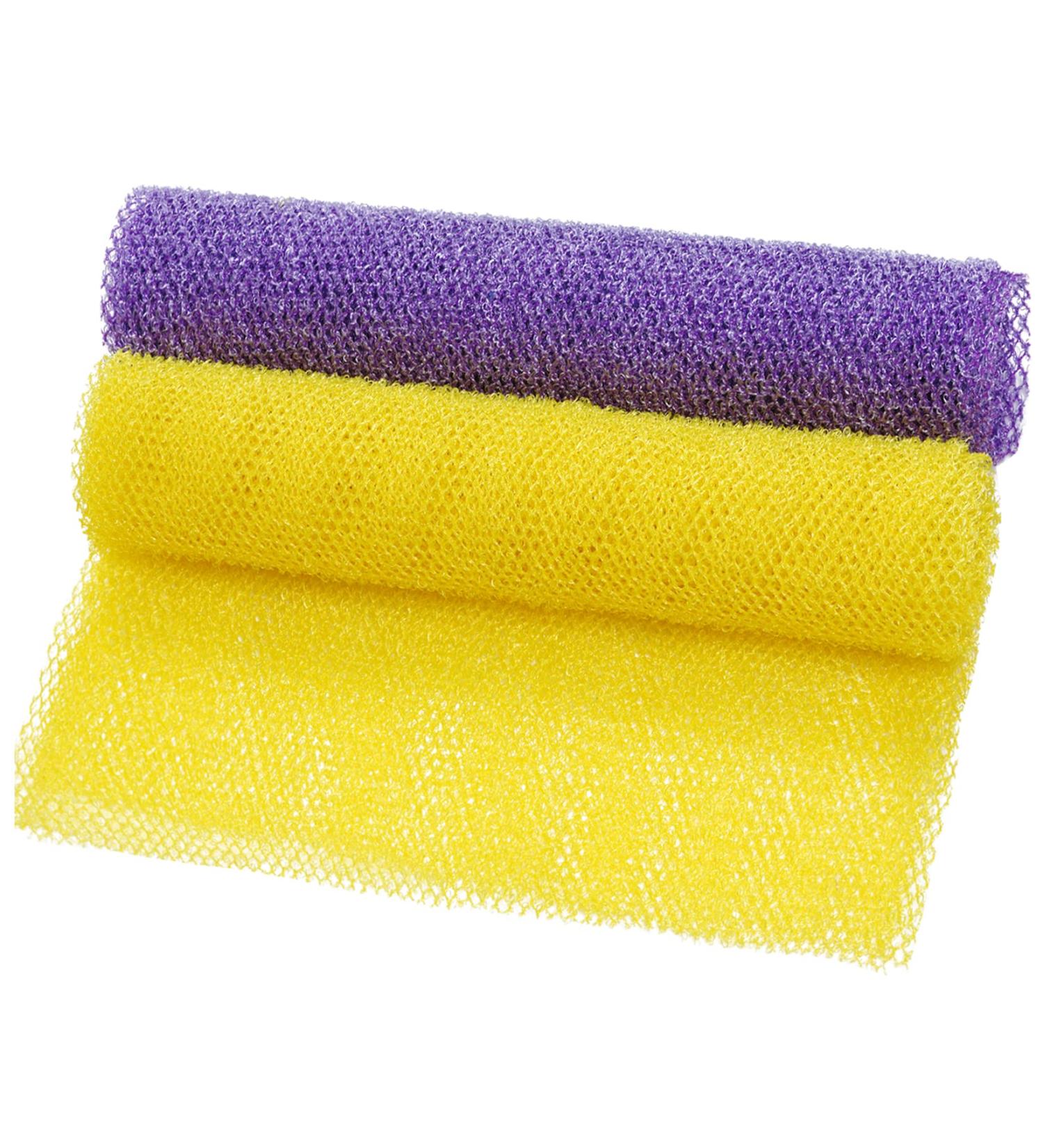 Fengek African Exfoliating Net - 2 Pcs Long Body Skin Scrubber for Shower Bathing - 31.5 x 11.8 Inch, Multicolor C - Buy Online on GoSupps.com
