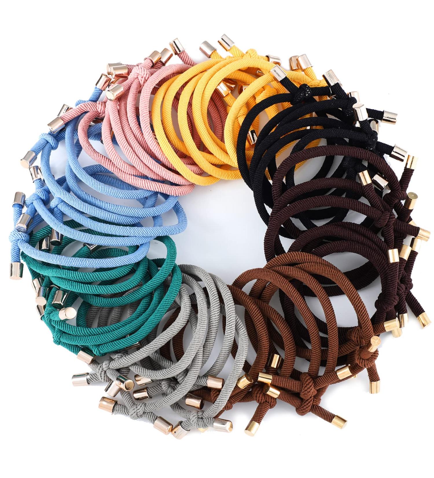 48-Piece Knotted Hair Ties Set for Women and Girls | Ponytail Holders and Bow Hair Accessories - Buy Online on GoSupps.com