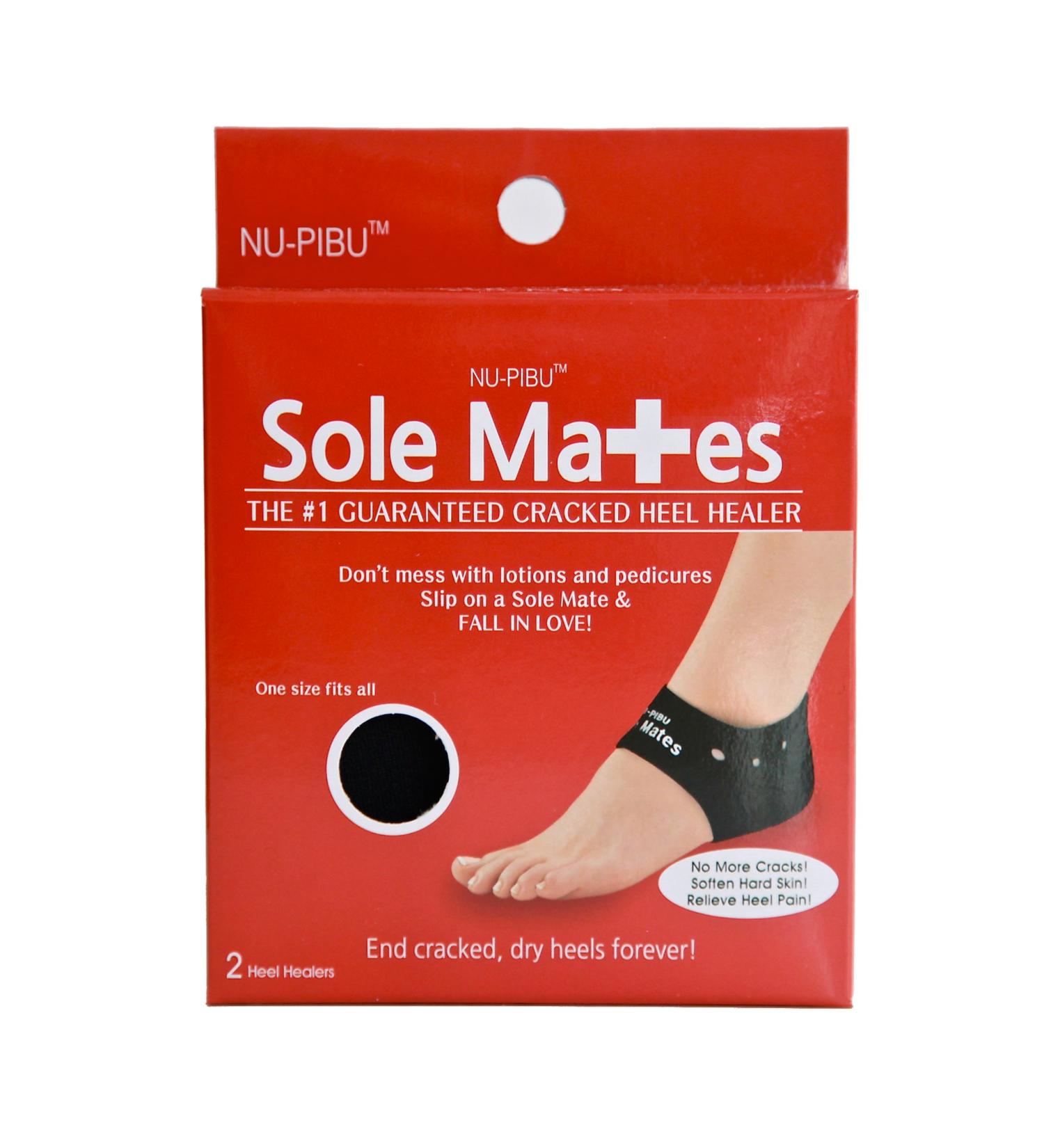 Sole Mates Cracked Heel Healers - Heal Painful Cracks and Rough Dry Heels Naturally - S-M Size (1 Pair) - Buy Online on GoSupps.com