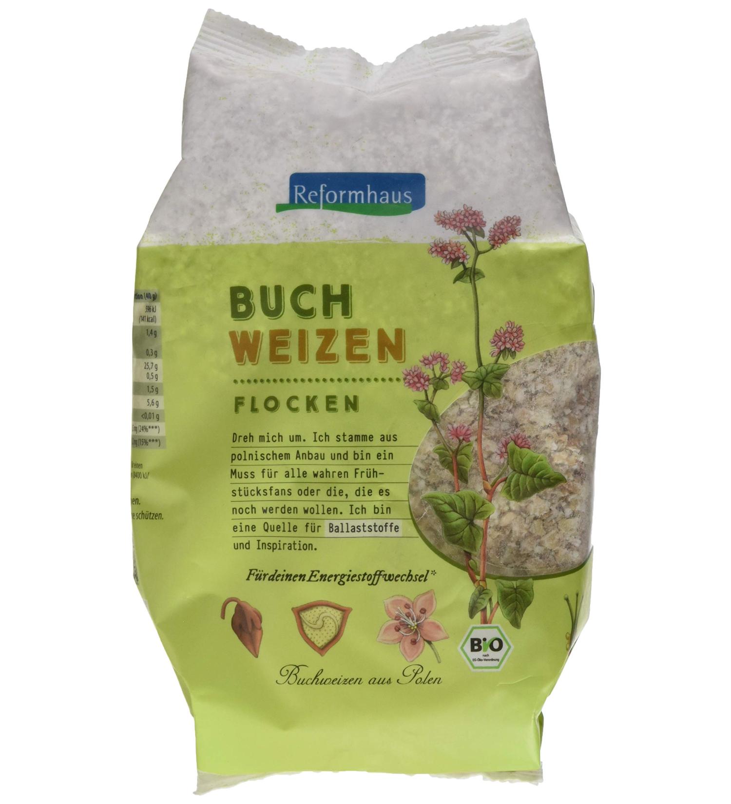 Organic Buckwheat Flakes - 500g | Healthy Food Store | International Shipping - Buy Online on GoSupps.com