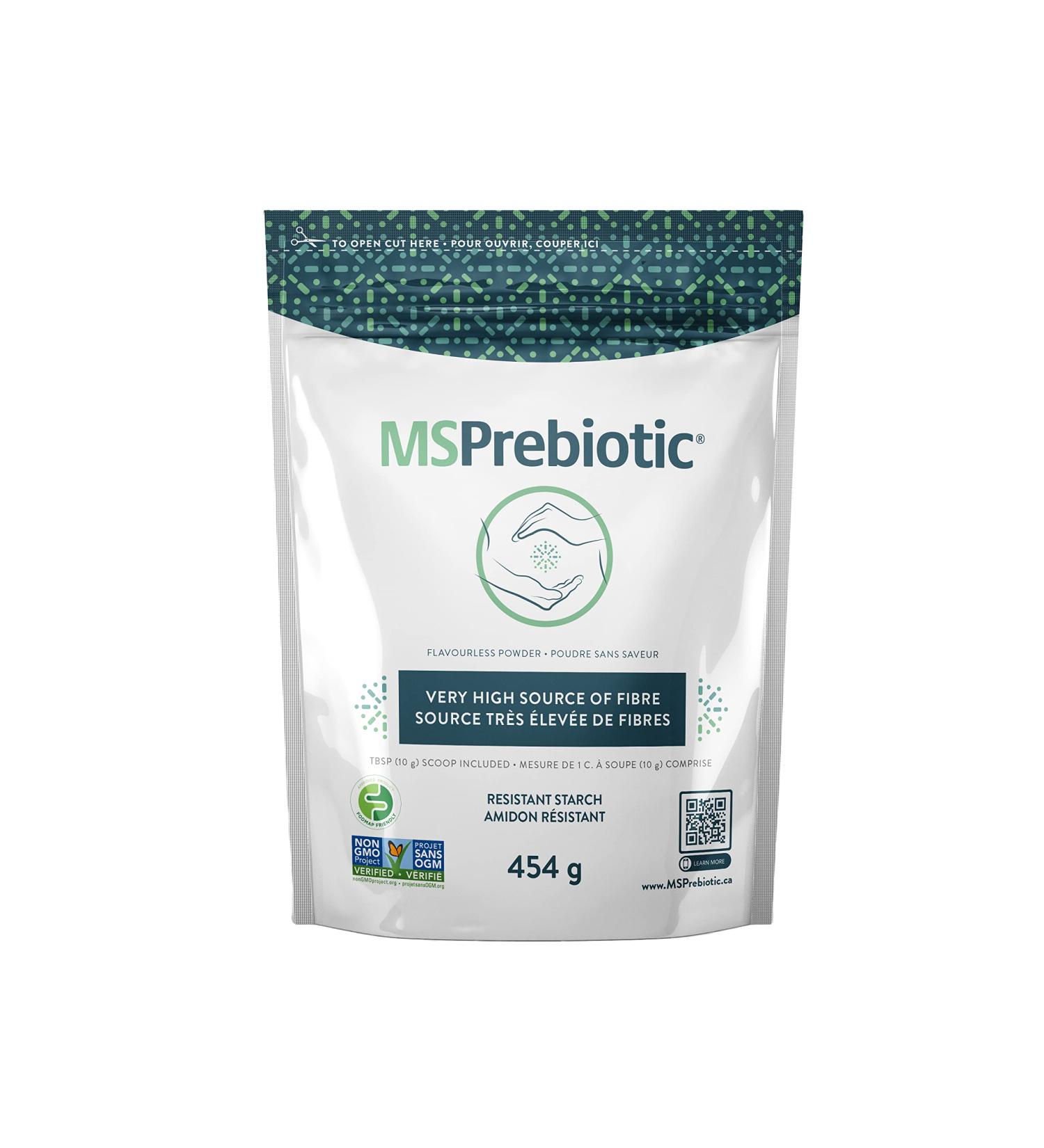 Prebiotic Fiber Supplements by MSPrebiotic | Very High Source of Fiber | Original Functional Fibre Superfood | Gut Health Supplement that Feed Probiotics | Prebiotic Fiber Powder for Weight Management (454g) - Buy Online on GoSupps.com