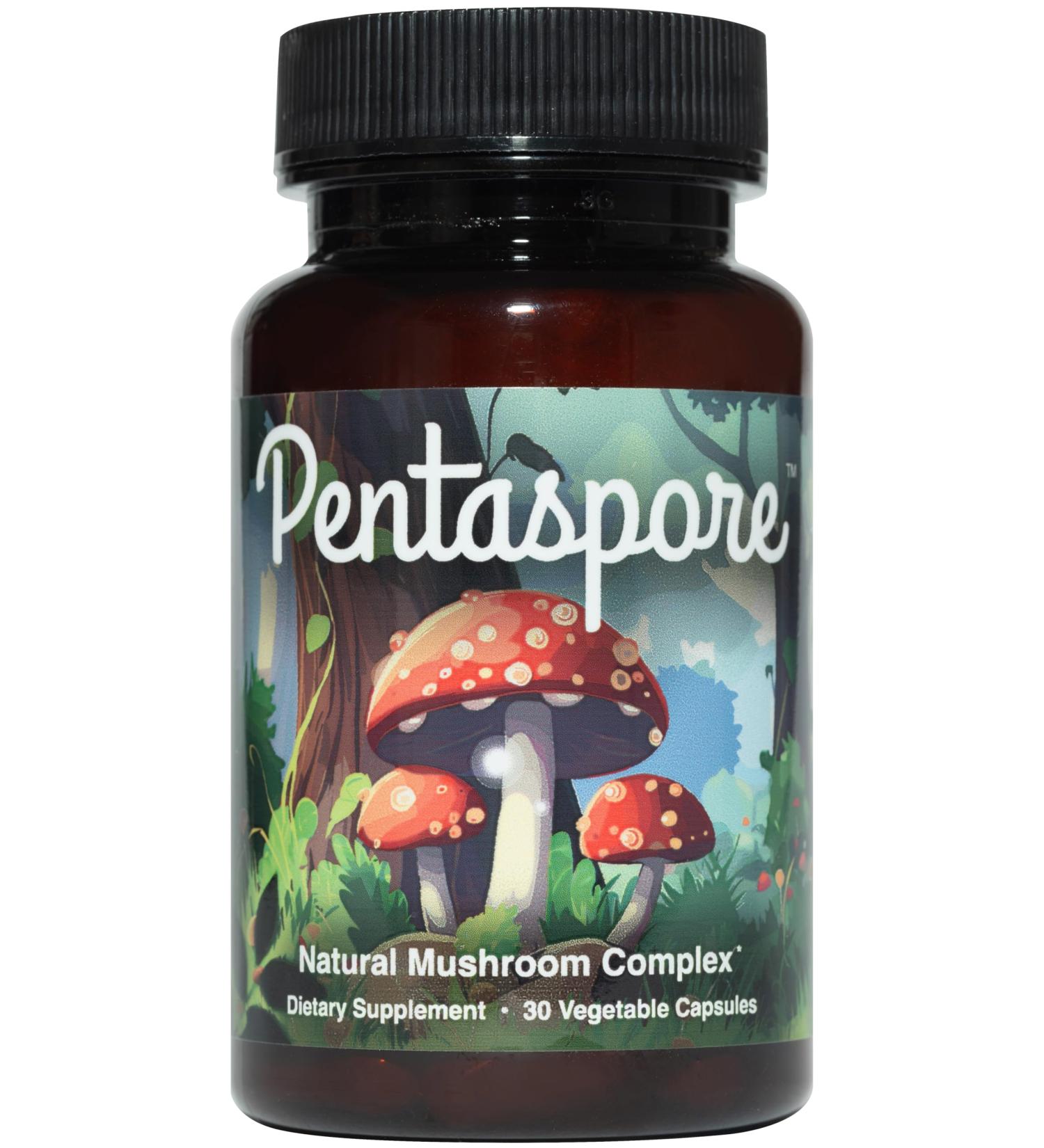Pentaspore - Natural Mushroom Supplement - Non-GMO Vegan Gluten-Free - Buy Online on GoSupps.com