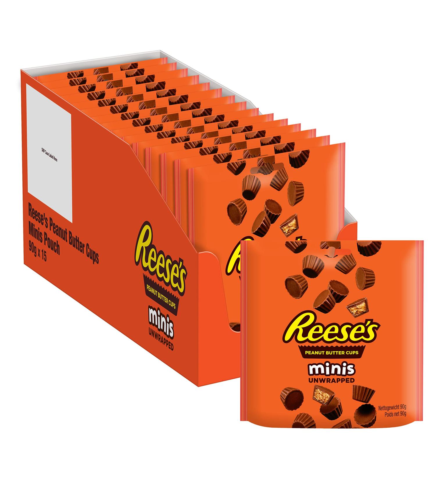 Reese's Peanut Butter Cups Minis - American Classic Snack | 15 x 90g | International Shipping Available - Buy Online on GoSupps.com