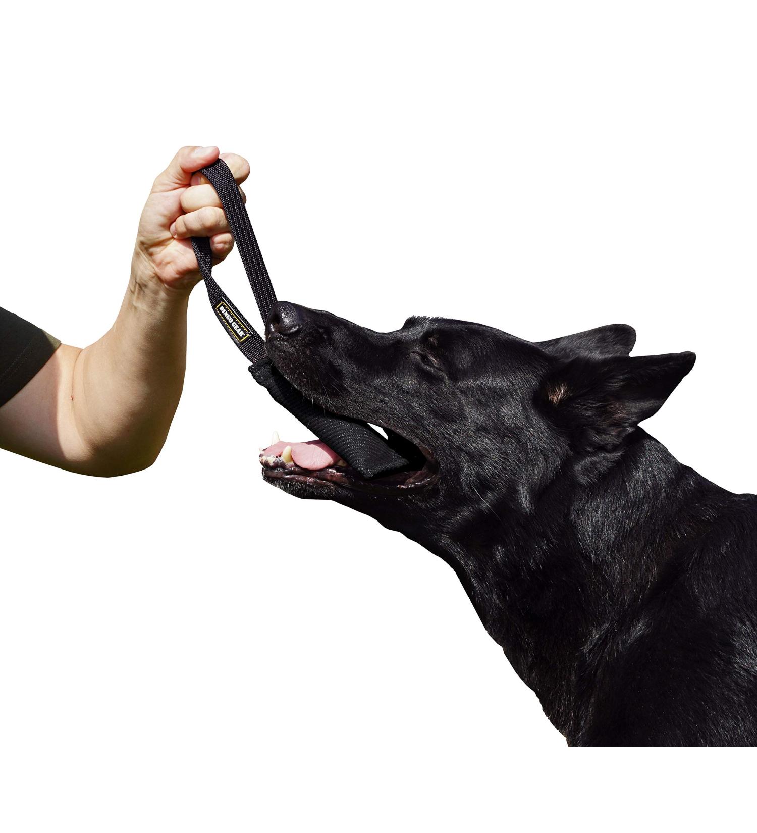 Dingo Gear Cotton Nylon Bite Sausage for Dog Training | IGP IPO Obedience Protection | 15x5 cm with Handle | Black - S00072 - Buy Online on GoSupps.com