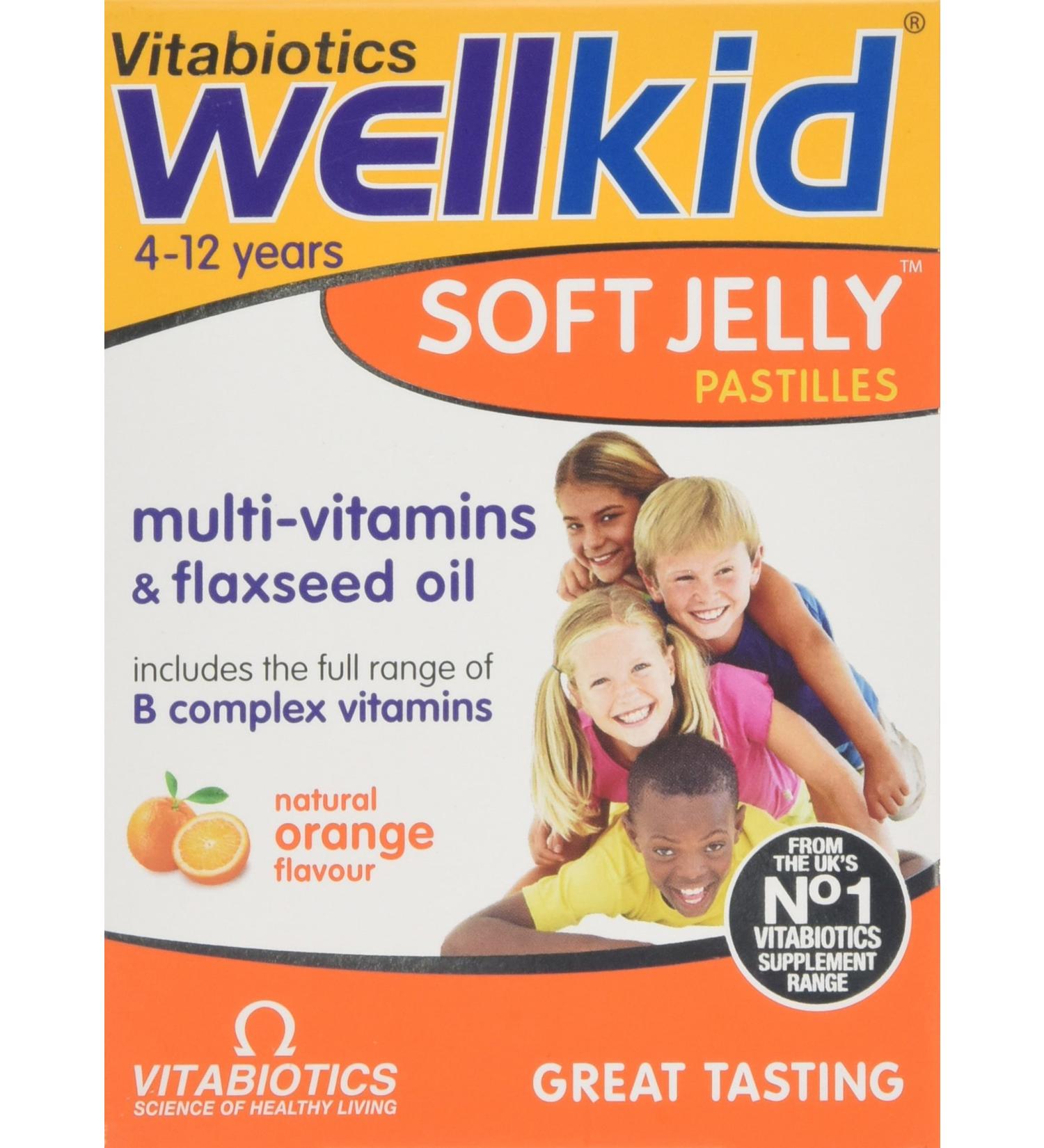 Vitabiotics Wellkid Soft Jelly Orange - 30 Pastilles | Children's Multivitamin Supplement - Buy Online on GoSupps.com