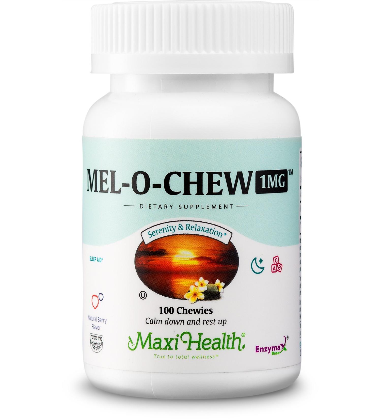 Maxi Health Mel-O-Chew Sleep Aid - 100 Chewies for Better Sleep - Buy Online on GoSupps.com