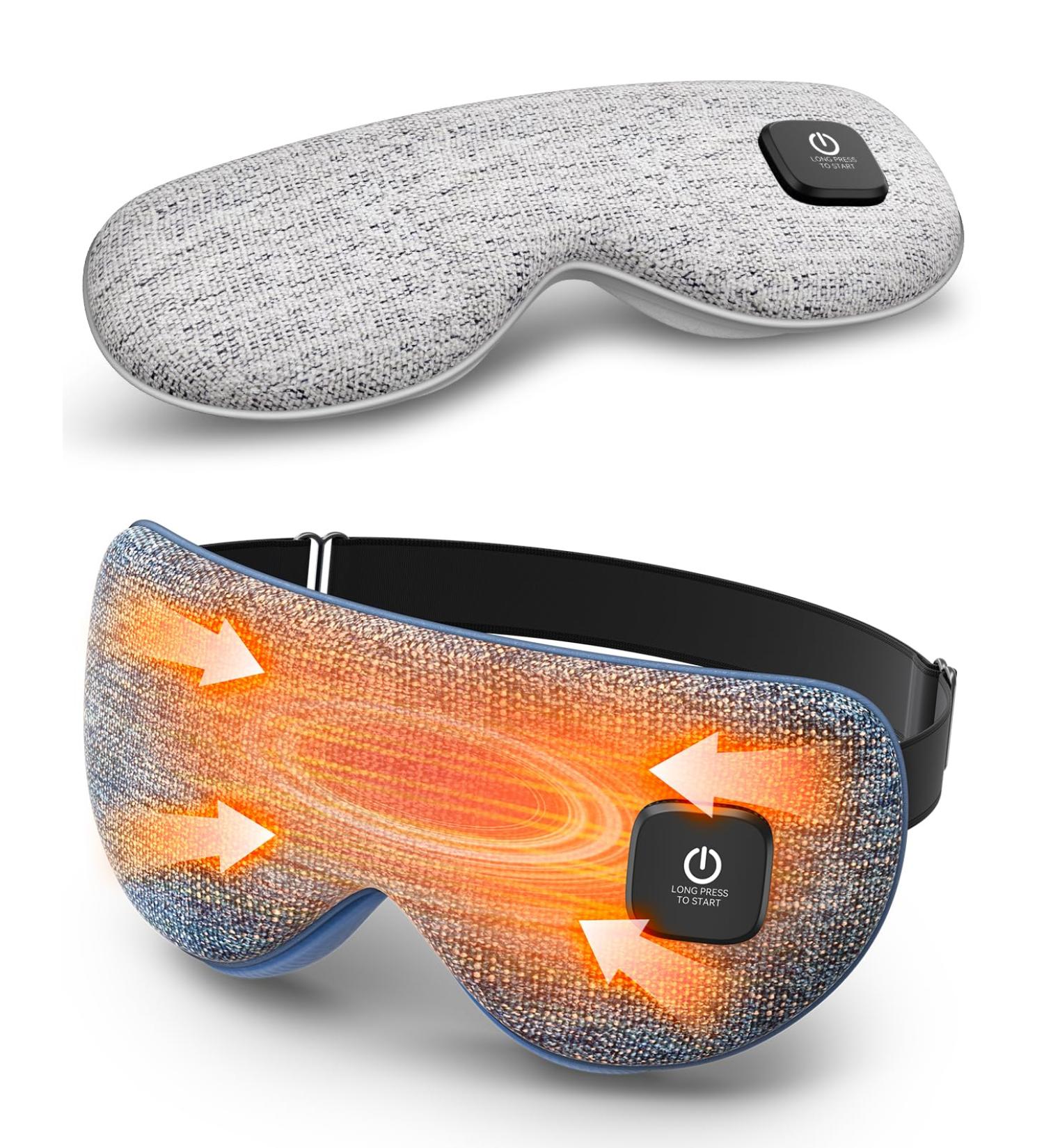 Heated Eye Mask - Cordless Washable Heating Pad for Dry Eyes & Improved Sleep - Travel-Friendly Blue Design - Buy Online on GoSupps.com