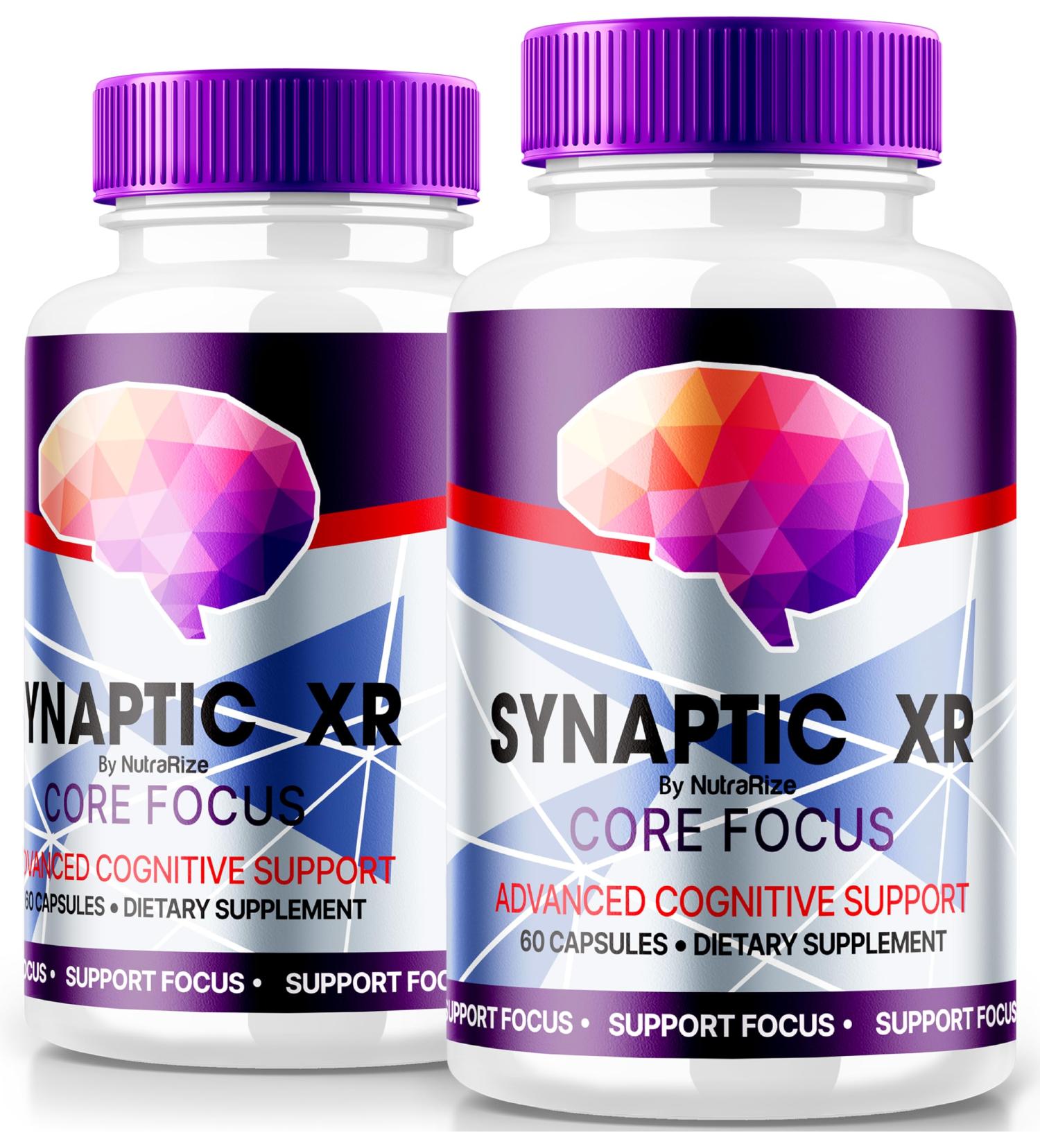 Synaptic XR Core Focus - 2 Pack of Natural Brain Supplements for Memory & Cognitive Health | 120 Capsules - Buy Online on GoSupps.com
