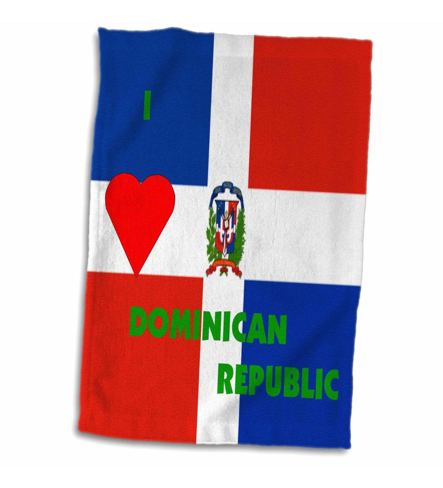 I Love Dominican Republic Towel - 3D Rose TWL_55209_1 - 15 x 22 - Buy Online on GoSupps.com