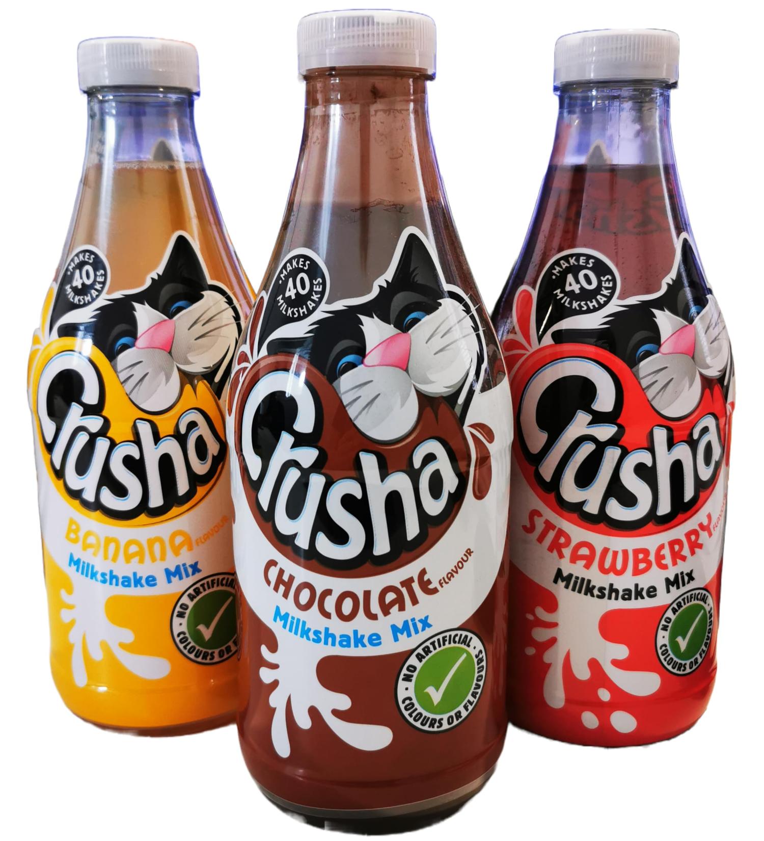 Crusha Milkshake Banana Chocolate and Strawberry Bundle (3 x 1ltr) F - Buy Online on GoSupps.com