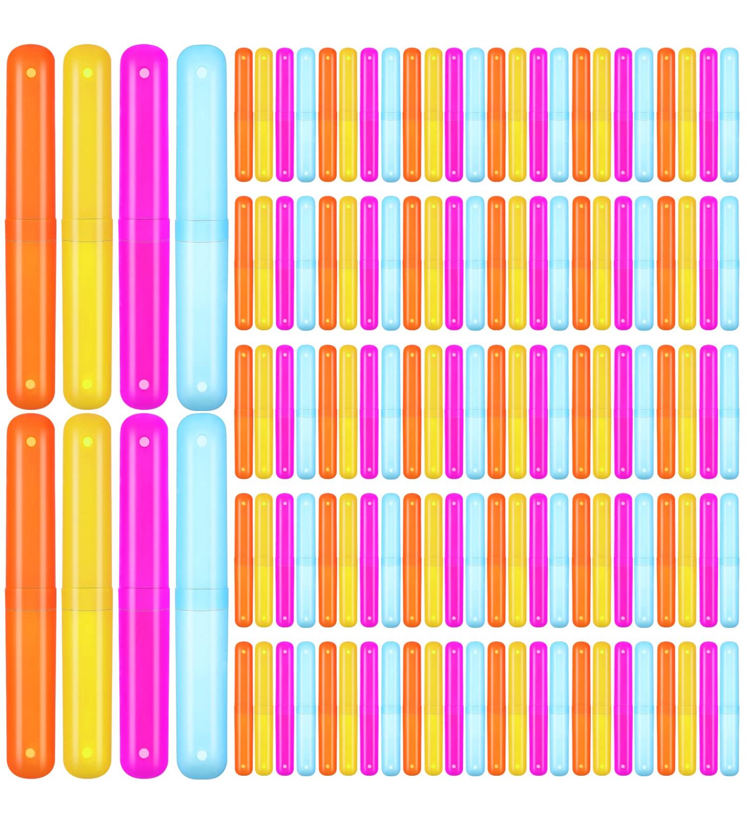 Lallisa 150-Piece Travel Toothbrush Case Holder Bulk - Portable Plastic Dust-Proof Breathable Holder for Indoor/Outdoor Travel, Camping, School - Convenient Toothbrush Storage Solution - Buy Online on GoSupps.com