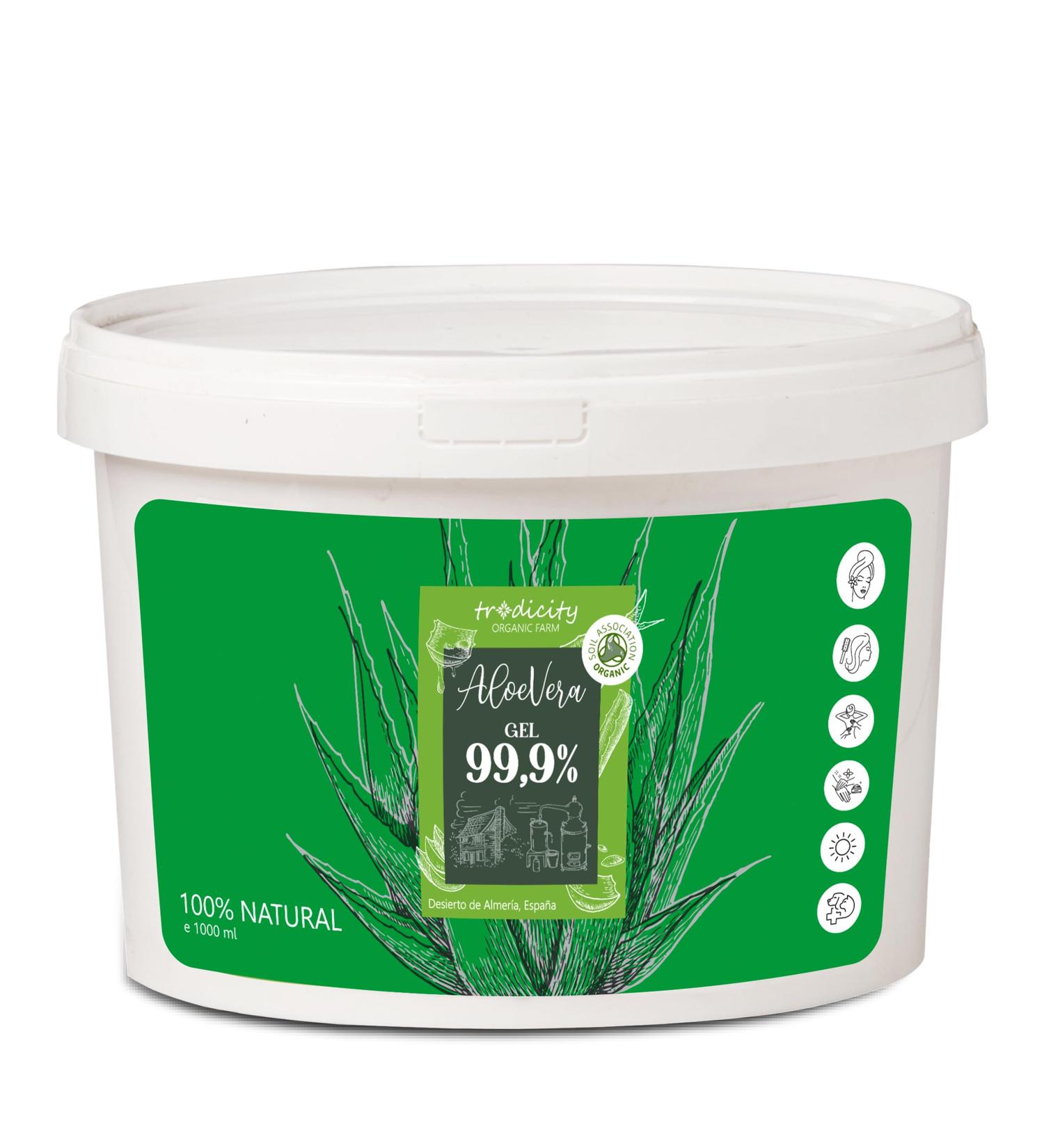 100% Natural Aloe Vera Gel 1000ml - Face and Body Moisturizer for Sunburn Relief, Acne, Wrinkles, Burns, and Hair Repair - Buy Online on GoSupps.com