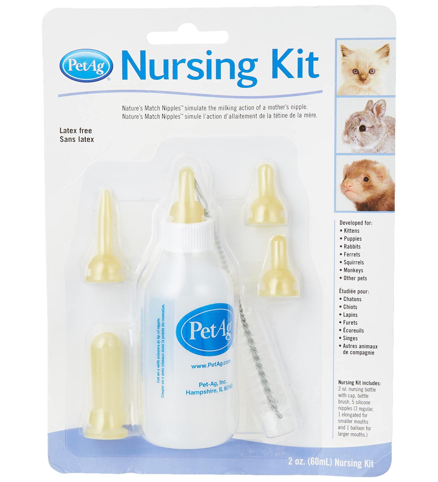 Pet-Ag Nursing Kit 2oz Bottle - Black | Convenient Carded Packaging - Buy Online on GoSupps.com