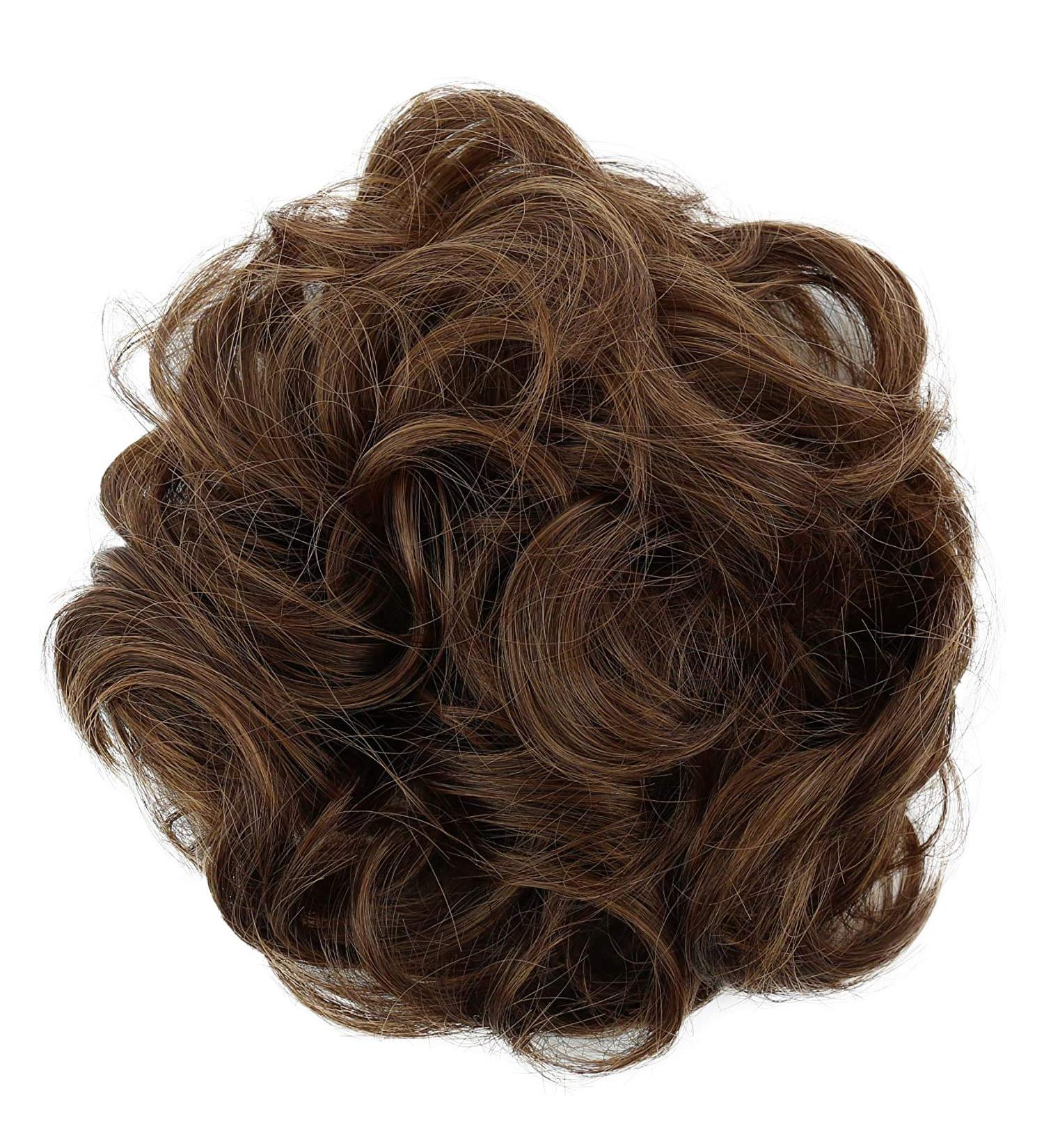 Prettyshop CAISHA Messy Scrunchie Bun | Voluminous Wavy Hairpiece Brown Mix G26AL | Heat-Resistant Synthetic Fibres - Buy Online on GoSupps.com