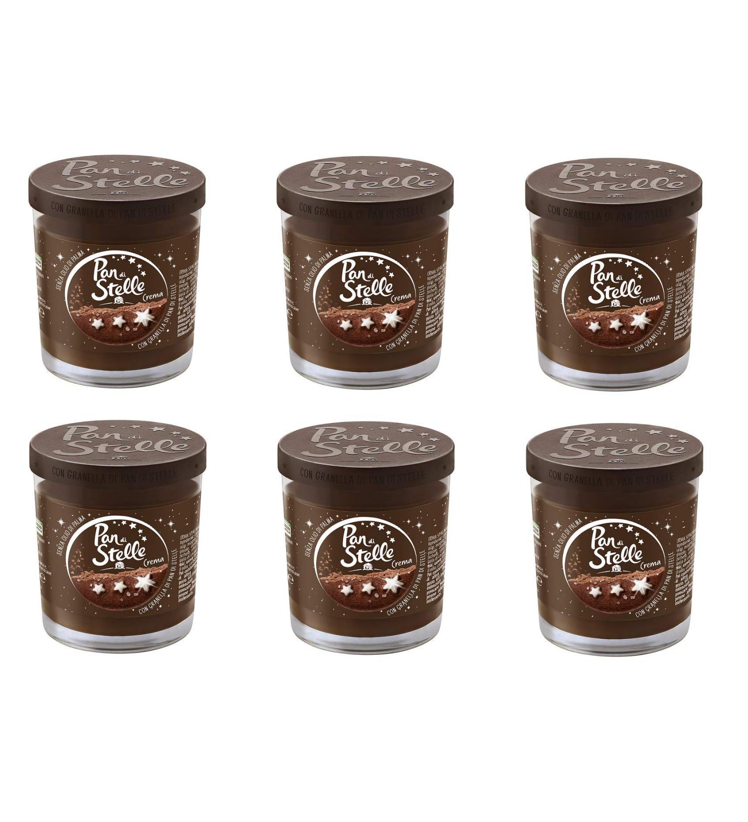 Pan di Stelle Pan di Stelle Spreadable Cream Pack of 6 spreads with hazelnuts cocoa and biscuit pieces Pan di Stelle 190 g