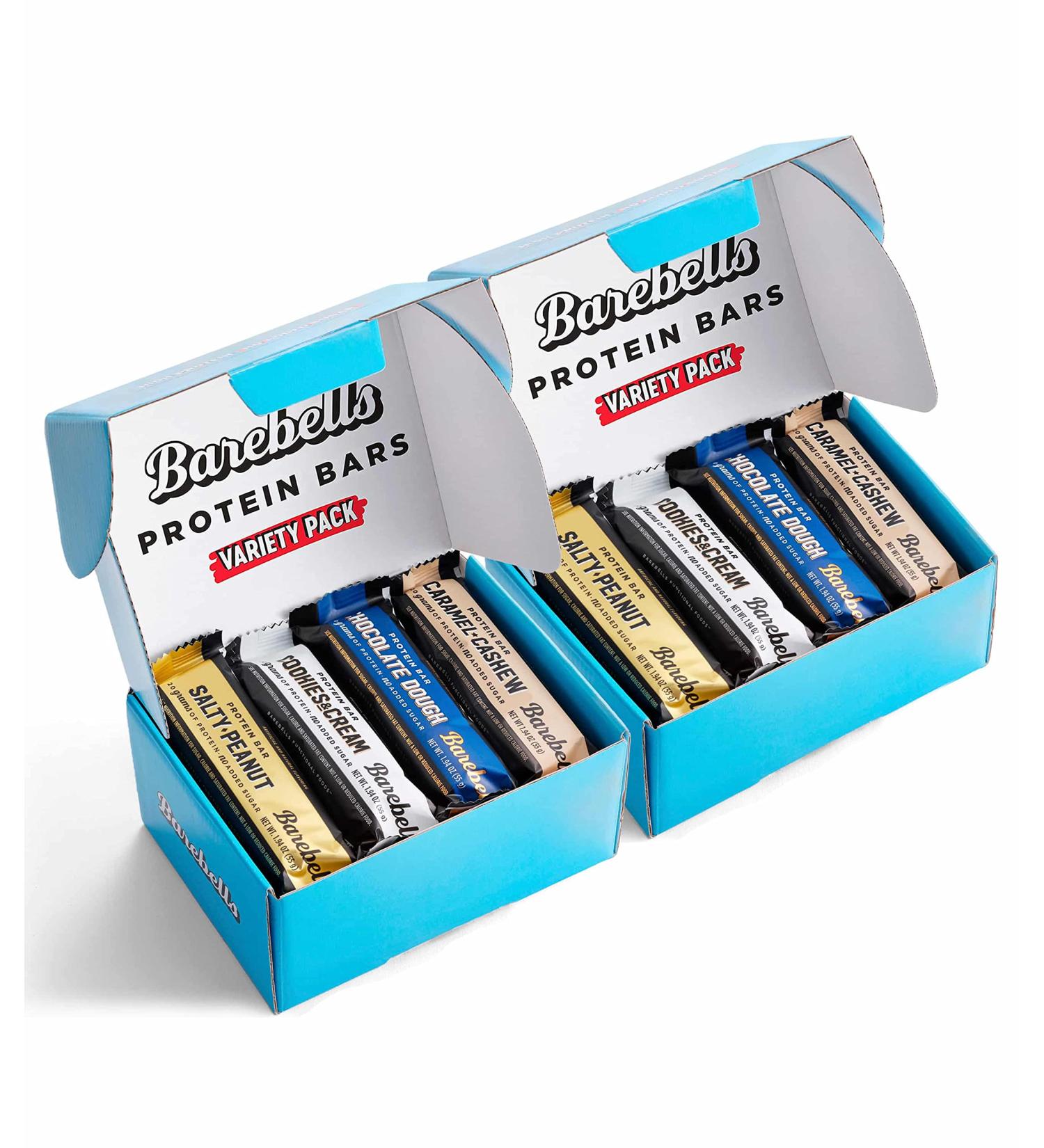 Barebells Protein Bars Variety Pack - 12 Count Pack of 2 - Protein Snacks with 20g of High Protein - Chocolate Protein Bar with 1g of Total Sugars - Perfect on The Go Protein Snack & Breakfast Bars - Buy Online on GoSupps.com