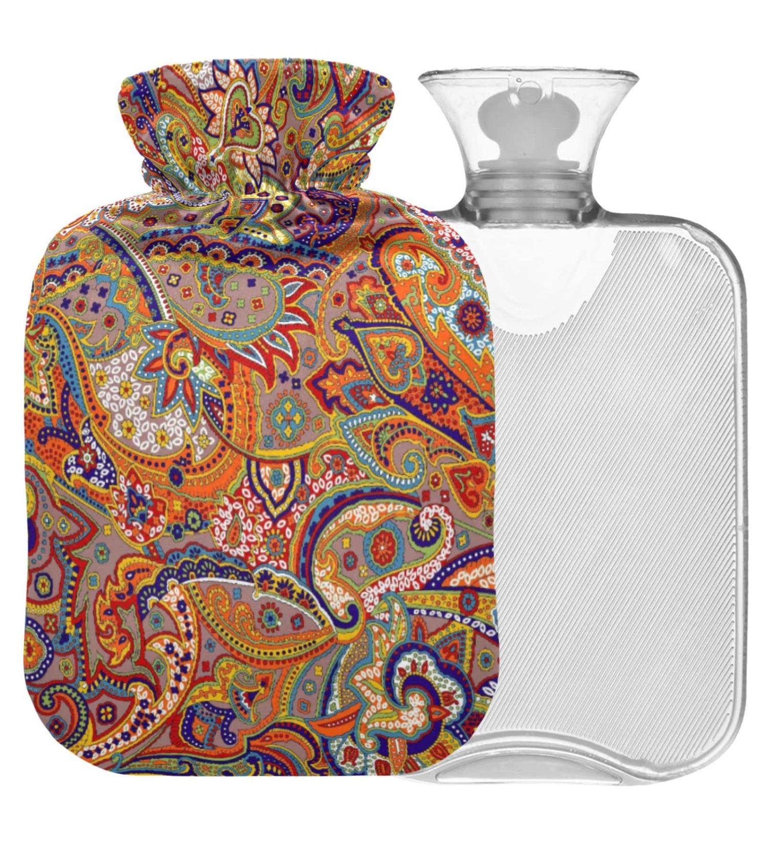 Buy Naanle Vintage Paisley Hot Water Bottle - 2L Heat & Cold Therapy for Back Pain Relief - Buy Online on GoSupps.com