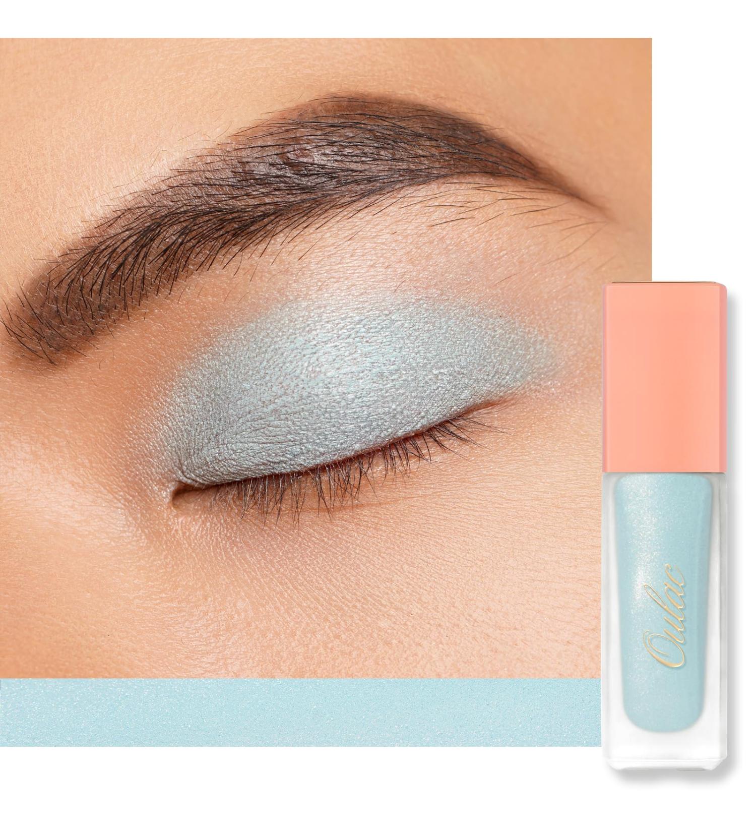 Oulac Liquid Eyeshadow Satin Finish - Multi-Use Blue Eyeshadow Primer & Eyeshadow Base | Blendable Smooth Eye Make-up Crease-Resistant Non-Greasy Vegan Cruelty-Free Freshwater (SA05) - Buy Online on GoSupps.com