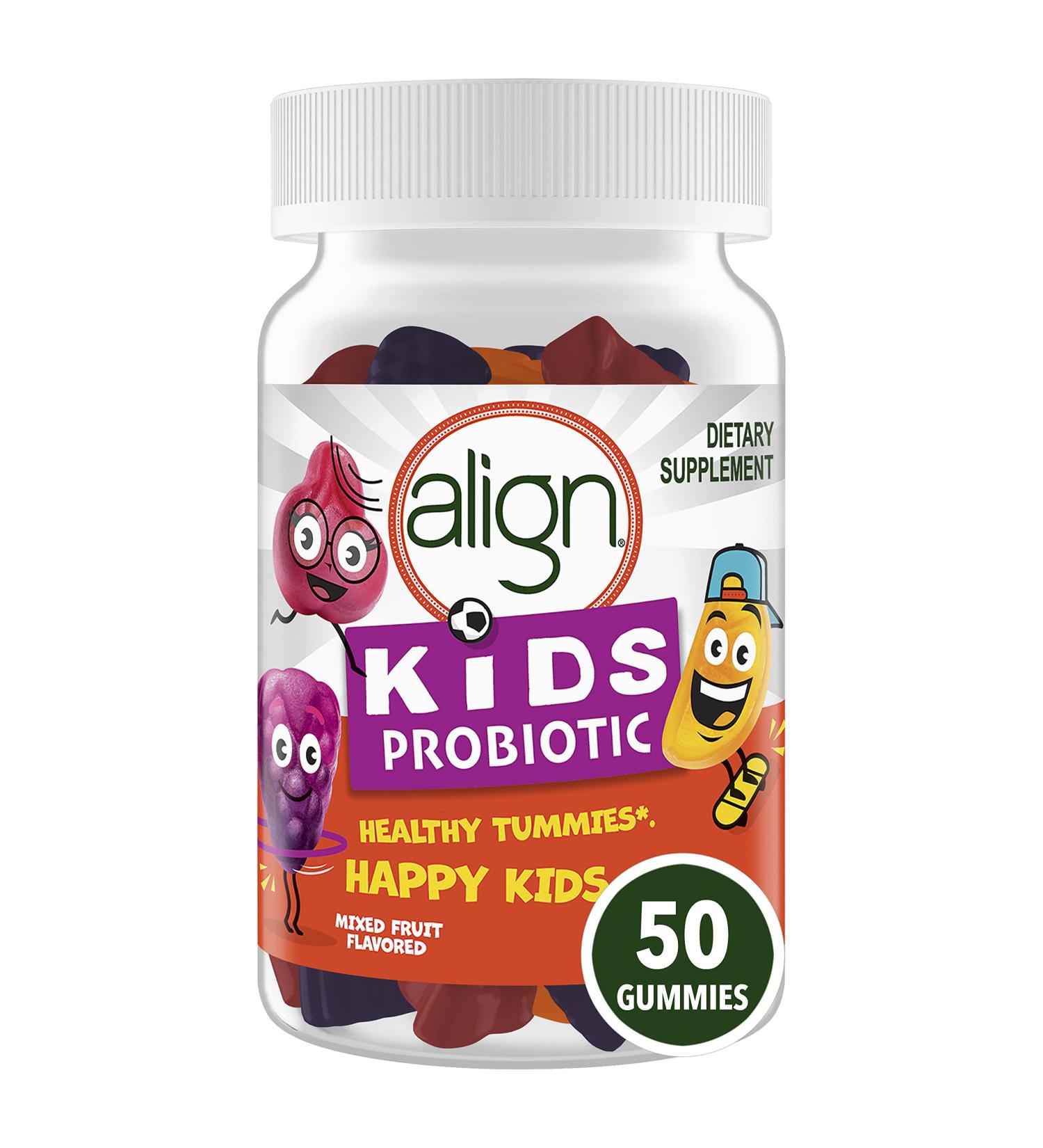 Kids Probiotic Gummies | Digestive Health | Prebiotic + Probiotic | Mixed Fruit Flavor | Low Sugar | 50 Count - Buy Online on GoSupps.com