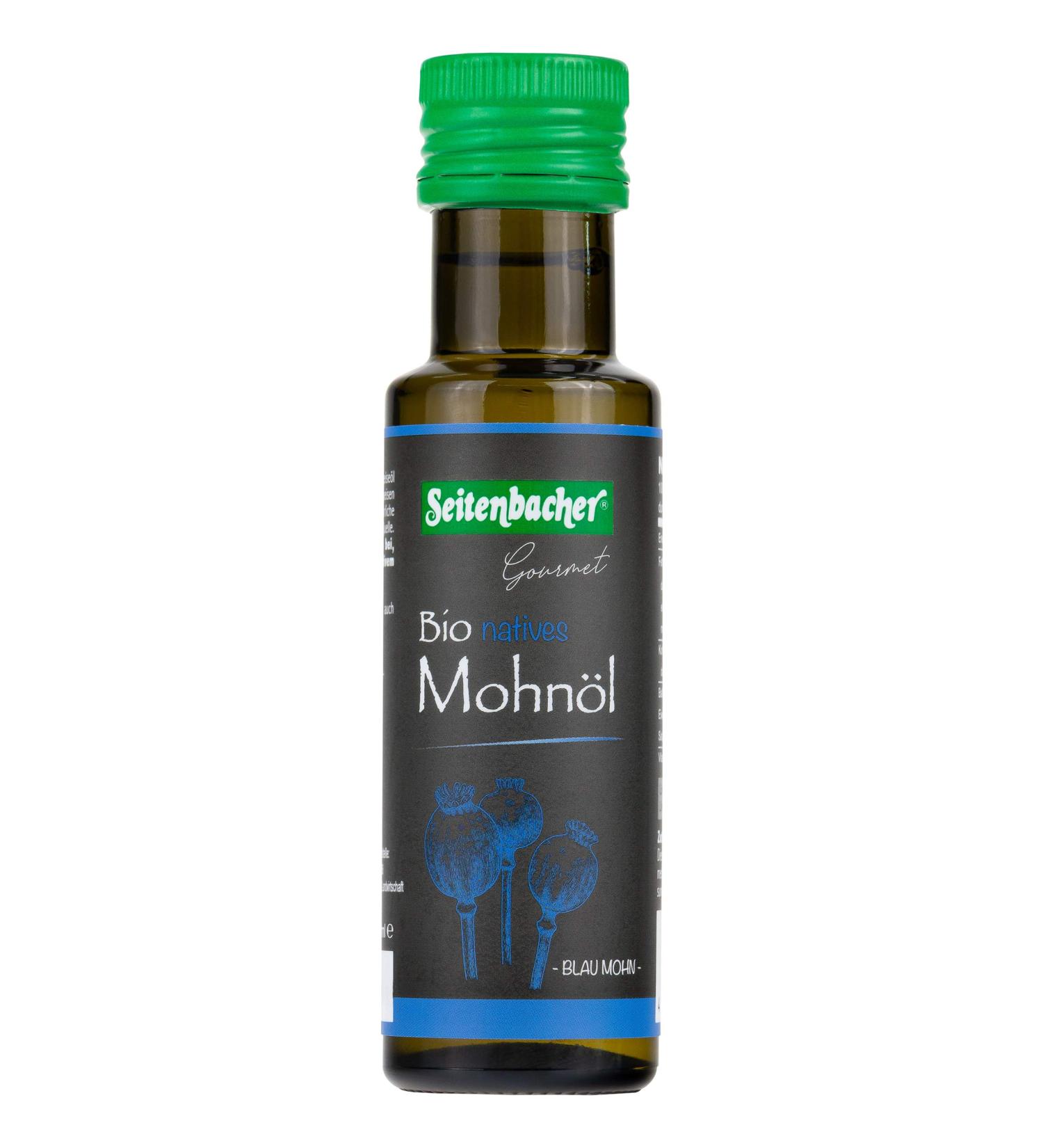 Seitenbacher Gourmet Organic Poppy Seed Oil - Cold Pressed - Pack of 4 (4 x 100 ml) - Premium Quality for International Shipping - Buy Online on GoSupps.com