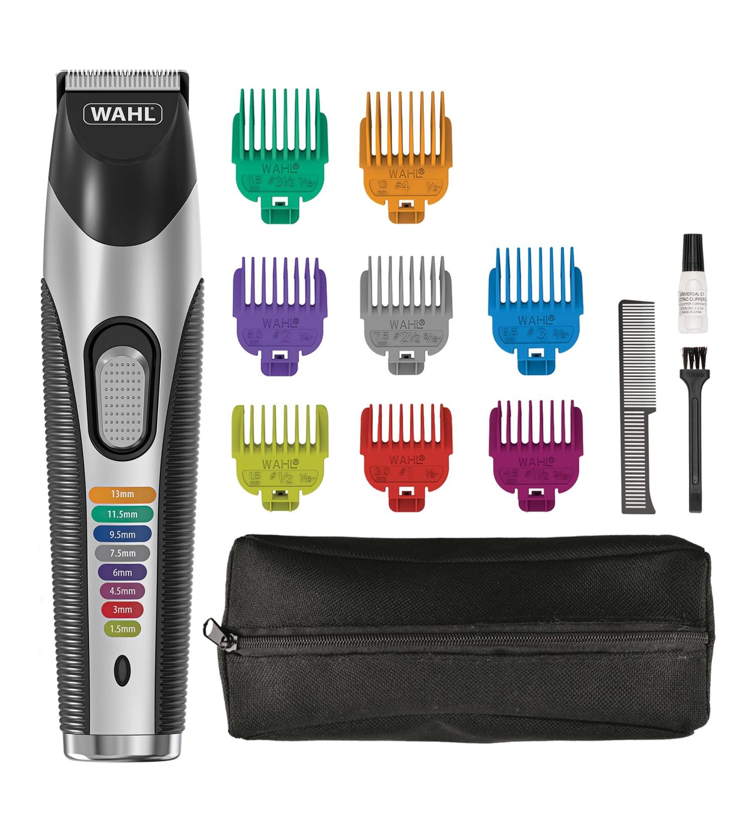 Wahl Colour Trim Stubble & Beard Trimmer - Rechargeable Men's Grooming Kit with Colour Coded Guide Combs - Buy Online on GoSupps.com
