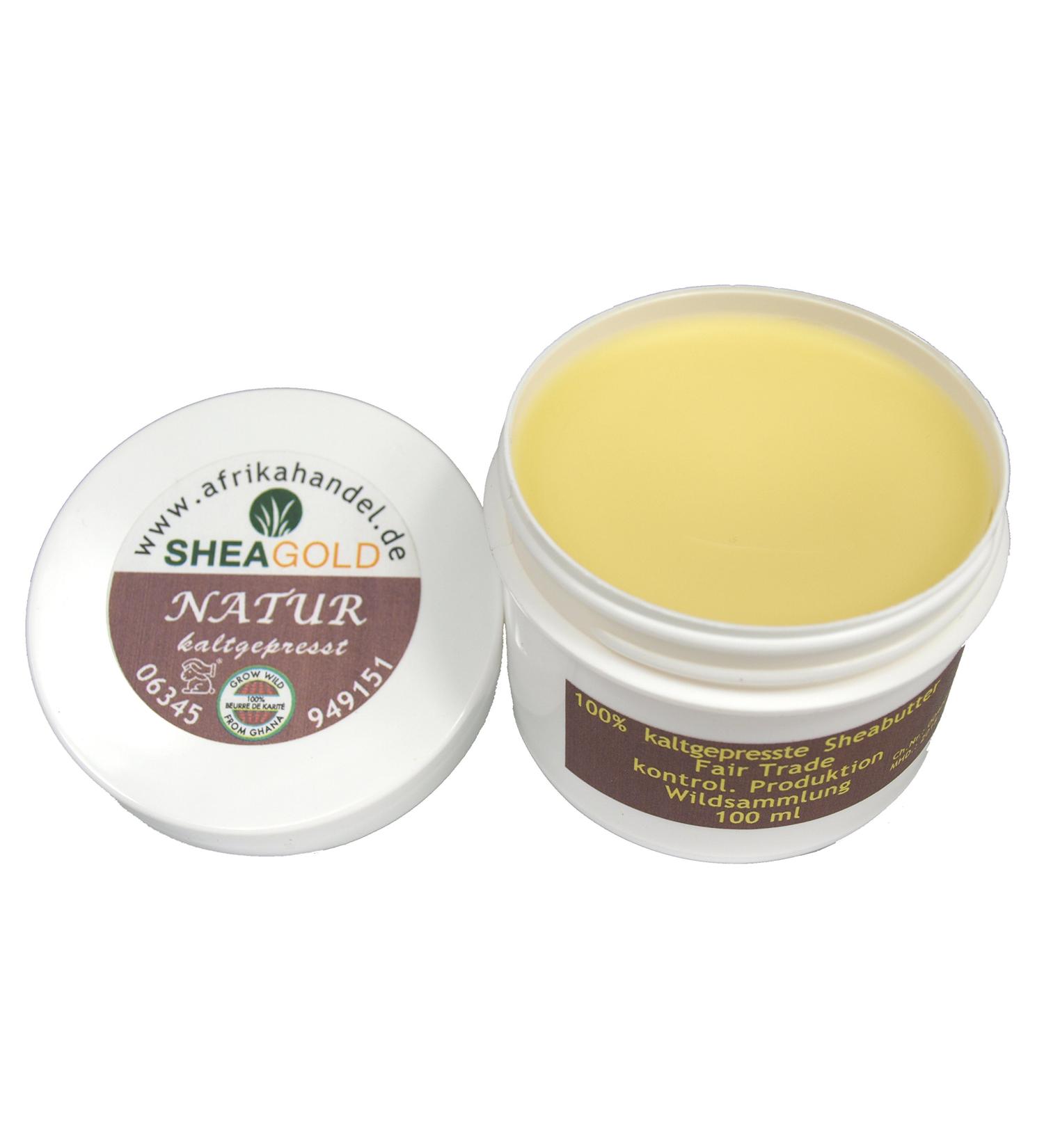 Shea butter Original unaffected and cold -pressed 80g - natural cosmetics body butter vegan perfume -free moisture -greasy dashing all skin types 80 g (1 Pack) in the plastic box