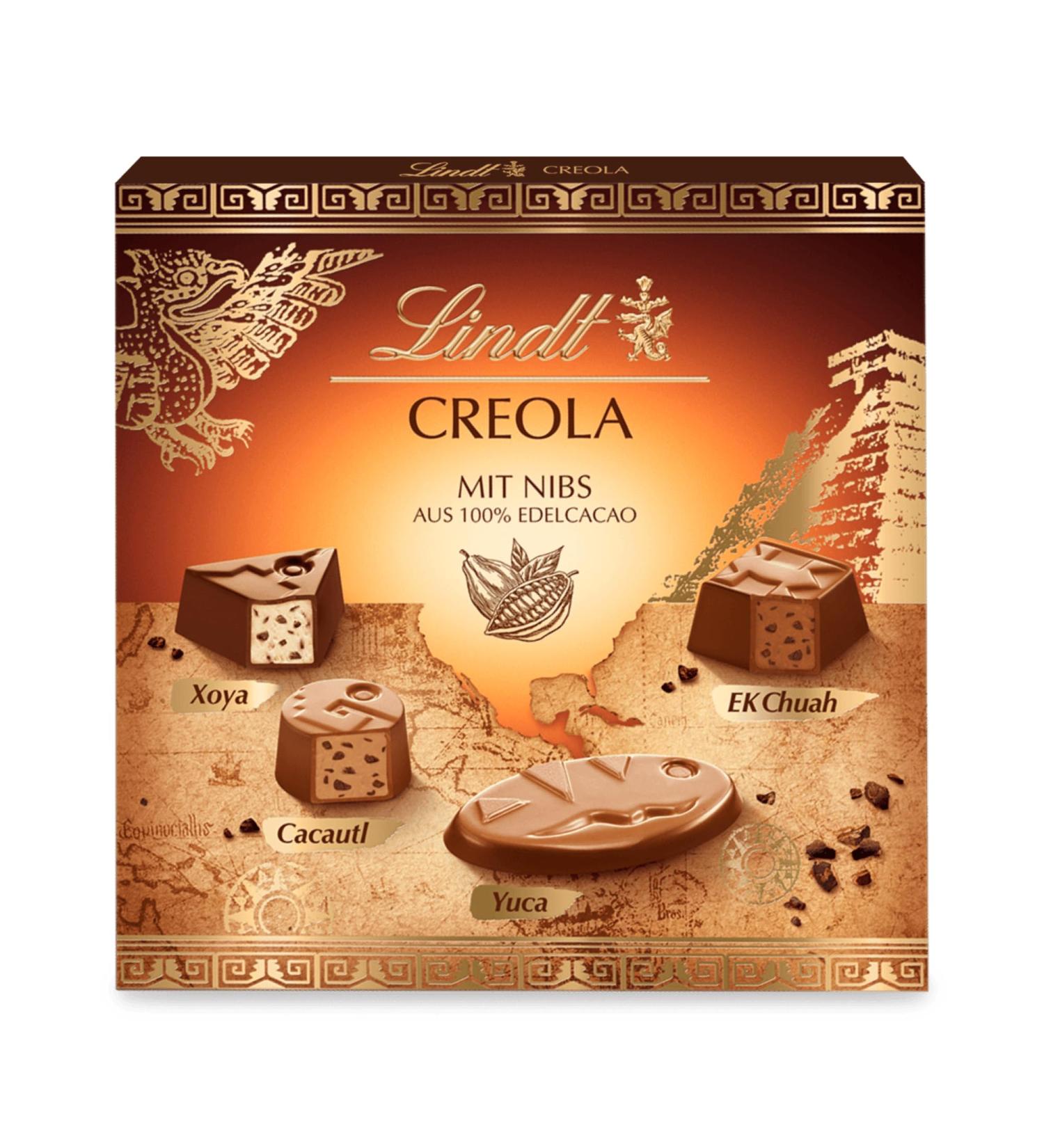 Buy Lindt Creola Pralin s - 165G Box of 15 Alcohol-Free Chocolates | Gourmet Gift with Cocoa Nibs | Delicious Varieties | International Shipping - Buy Online on GoSupps.com
