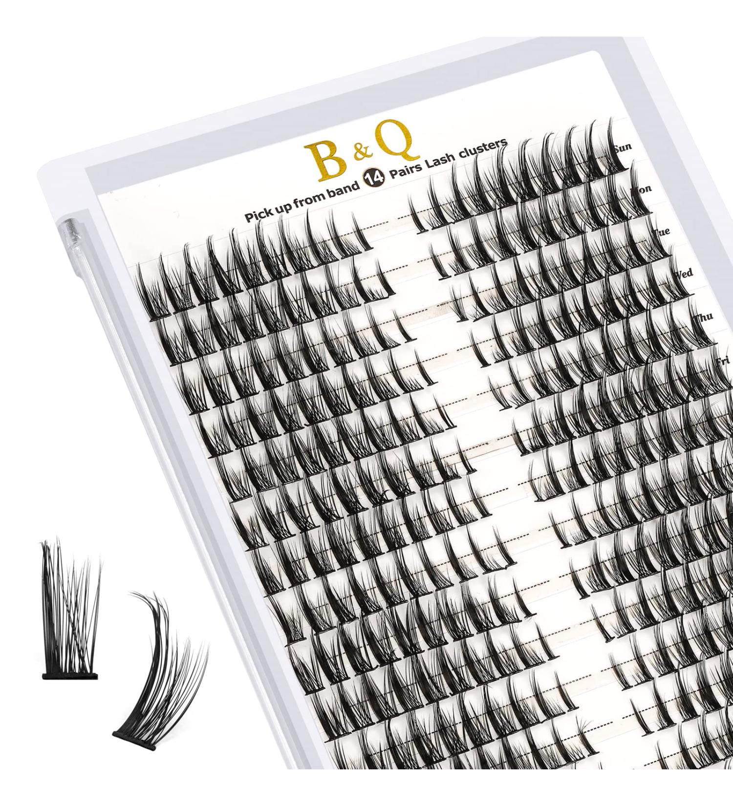 72 Cluster Lashes D Curl | Natural Fluffy Lash Extensions DIY | UK-FD-B51-D-MIX - Buy Online on GoSupps.com