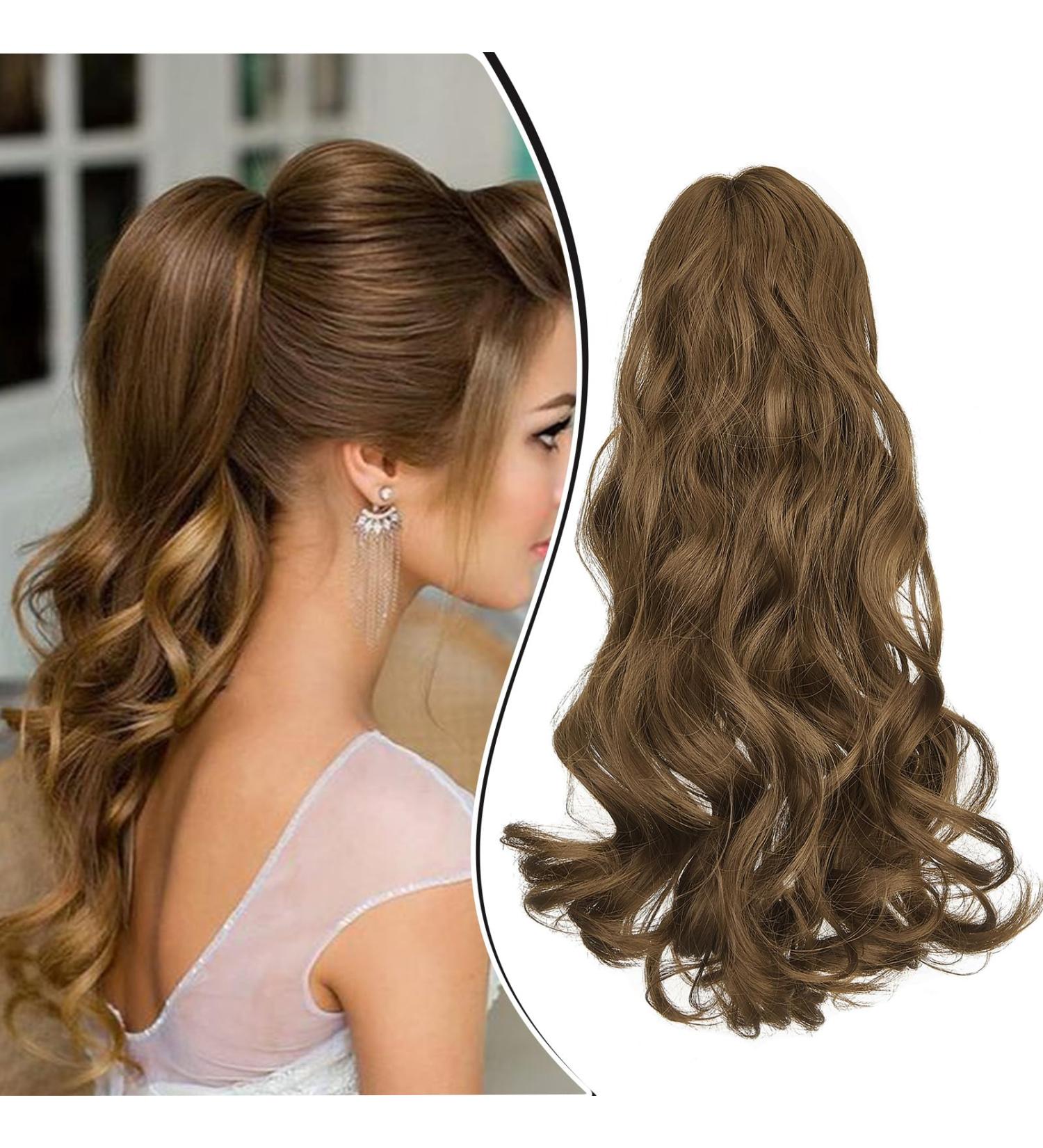 Dcbaboo 18inch Claw Clip in Ponytail Hair Extensions Long Wavy Ponytail Extension Curly Synthetic Pony tails Natural Wave One Piece Hairpiece Fake Ponytail for Women Ash Brown 18 inch 150g Ash Brown - Buy Online on GoSupps.com
