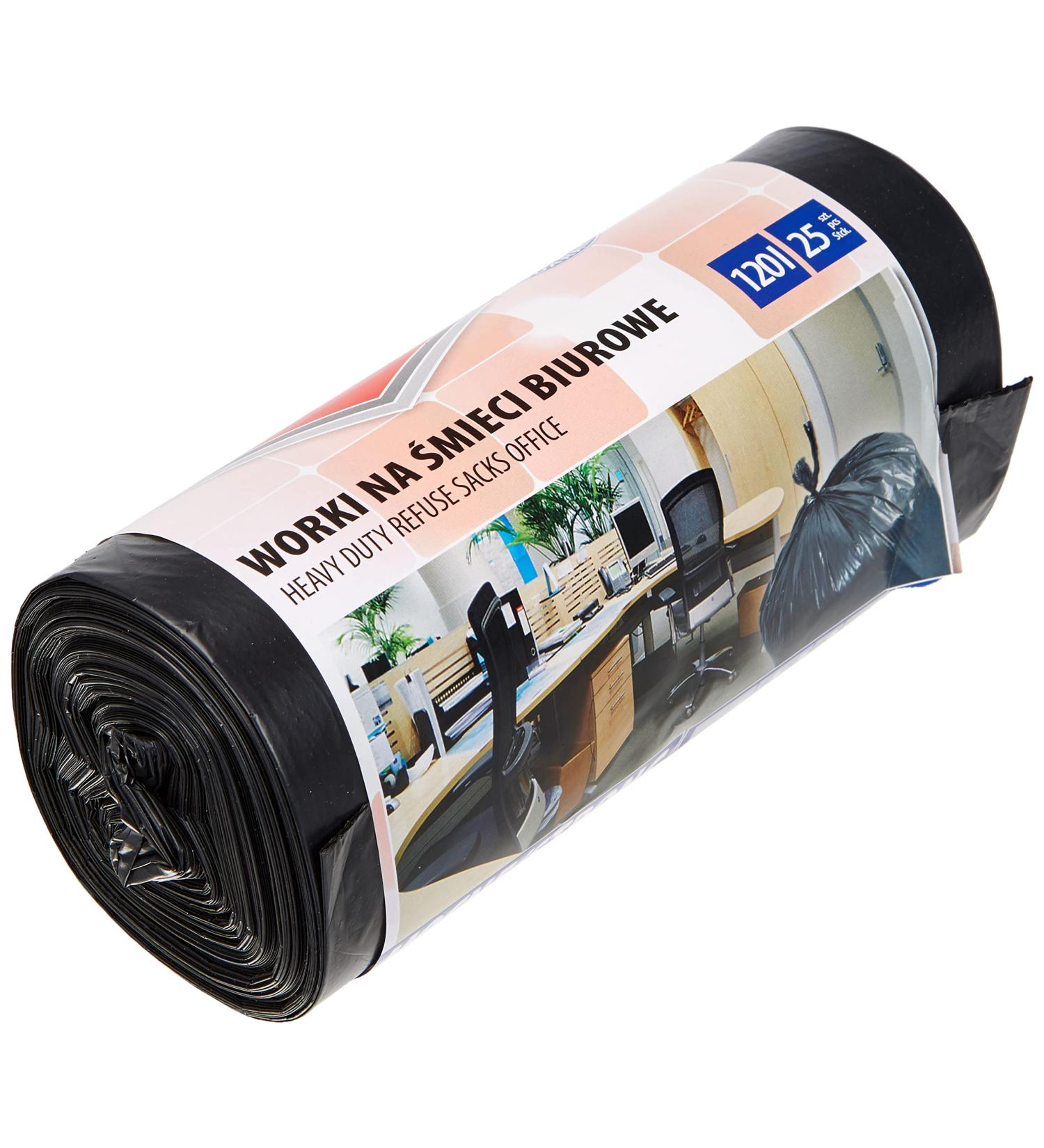 Buy Office Products 22021236-05 Black Garbage Bags 120L (25 Pack) | Durable LDPE Waste Bags for Home & Office | 28 mThickness - Buy Online on GoSupps.com